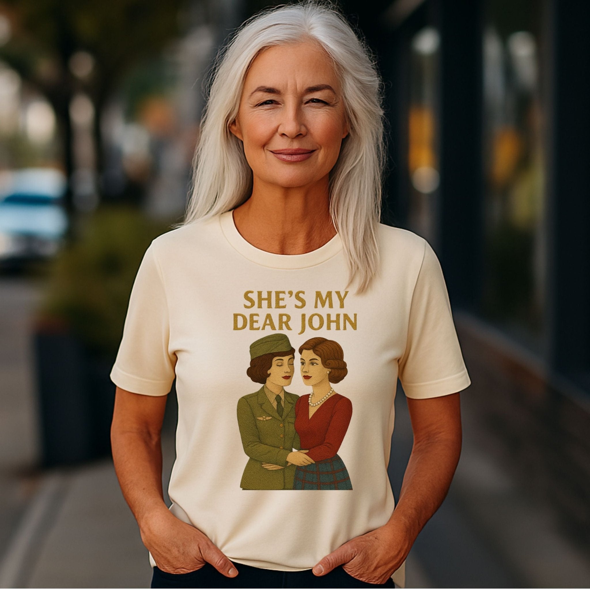 She’s My Dear John – 1940s Lesbian T-Shirt, Vintage Wartime Love Gift - Craig Michael Design
