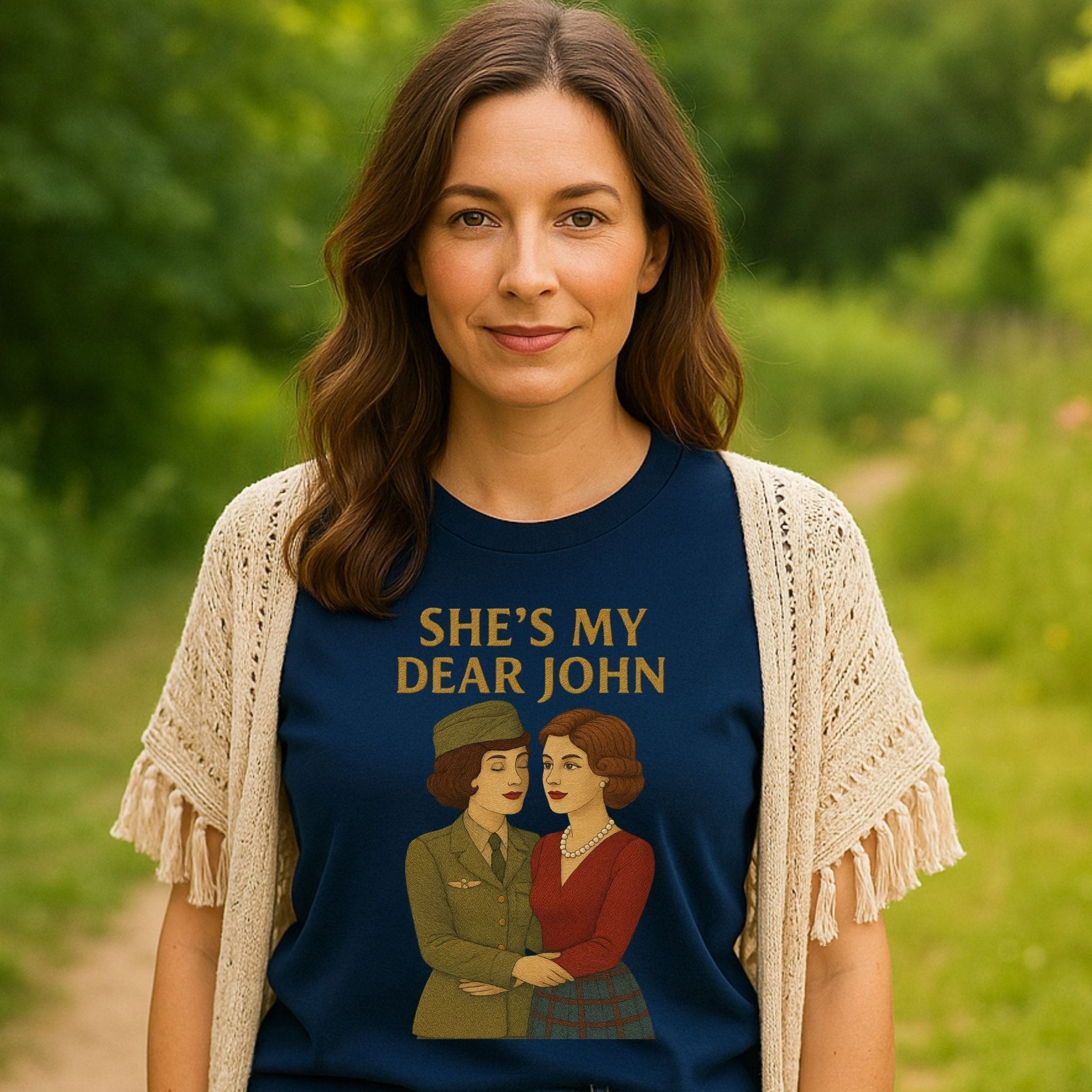 She’s My Dear John – 1940s Lesbian T-Shirt, Vintage Wartime Love Gift - Craig Michael Design