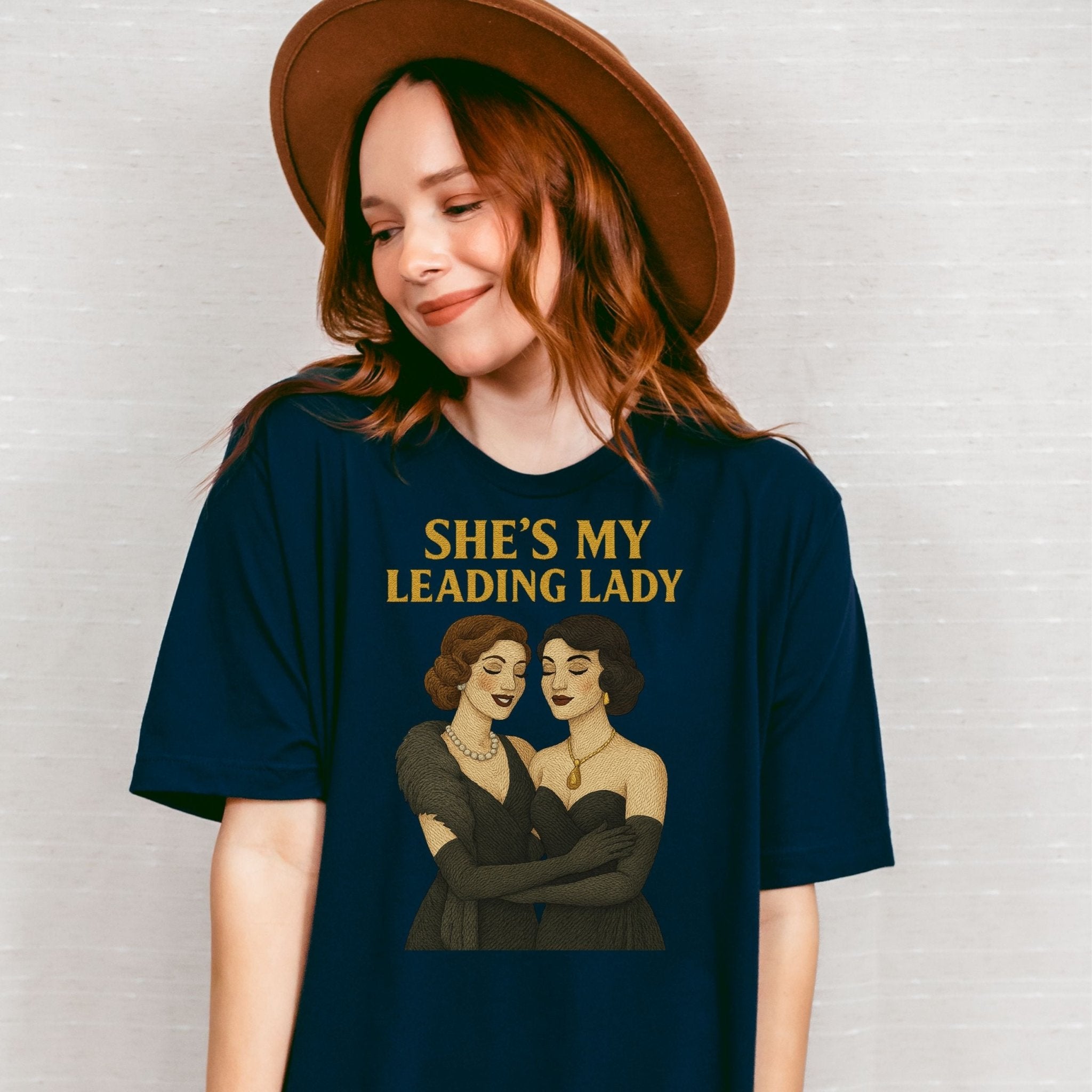 She’s My Leading Lady – 1930s Lesbian T-Shirt, Vintage Glam Pride Tee - Craig Michael Design