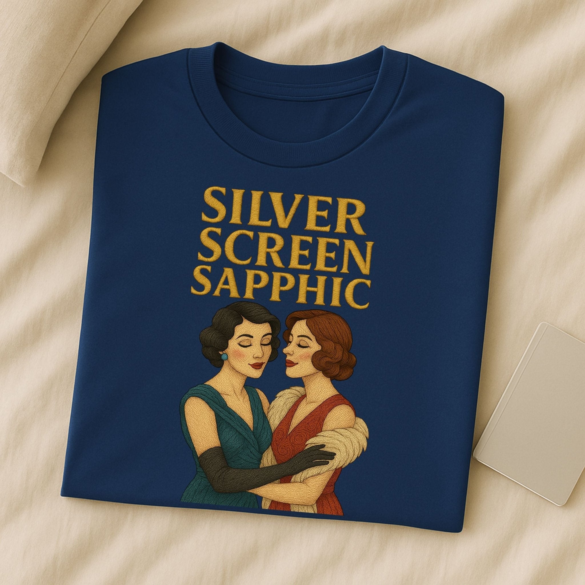 Silver Screen Sapphic – Vintage Hollywood Lesbian T-Shirt - Craig Michael Design