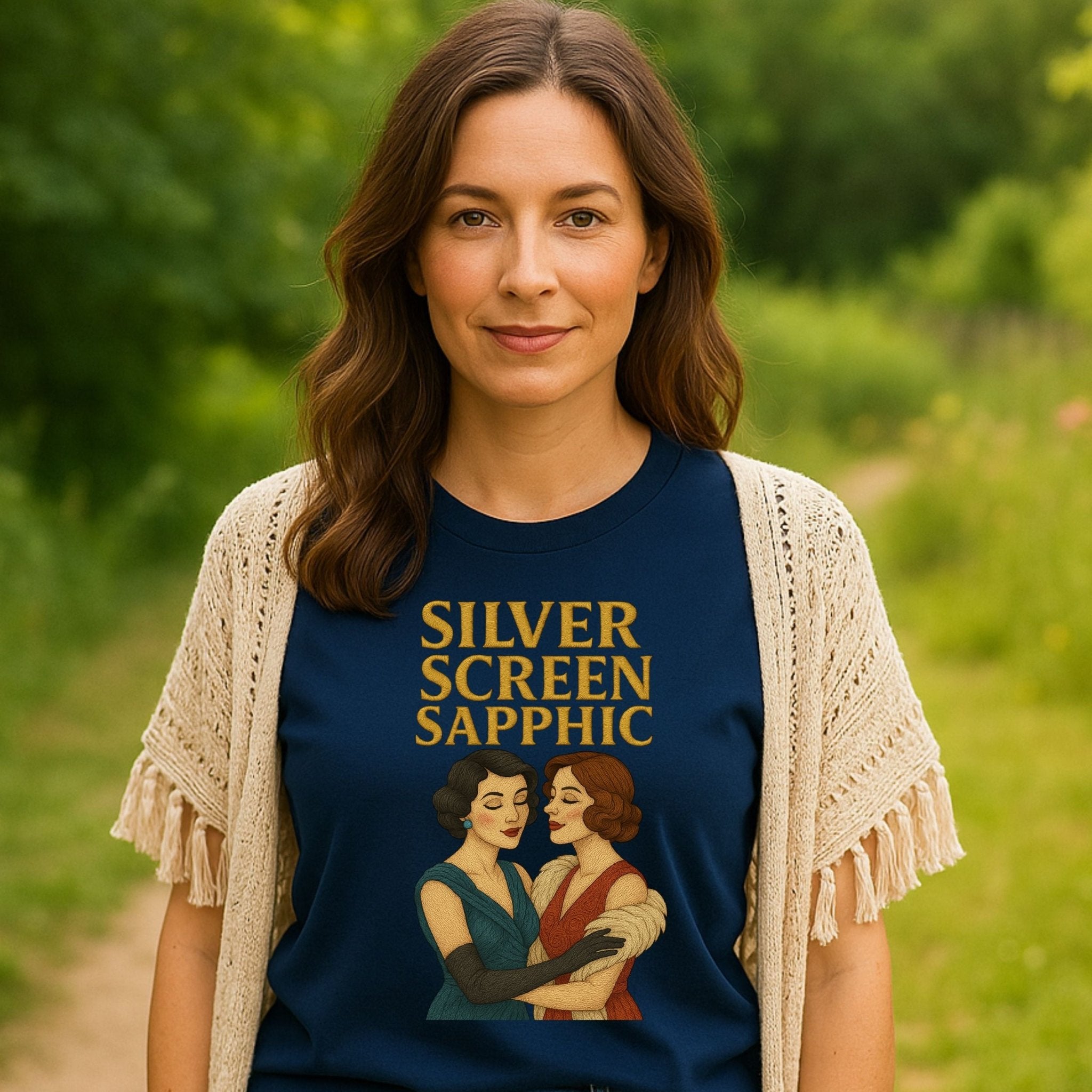 Silver Screen Sapphic – Vintage Hollywood Lesbian T-Shirt - Craig Michael Design