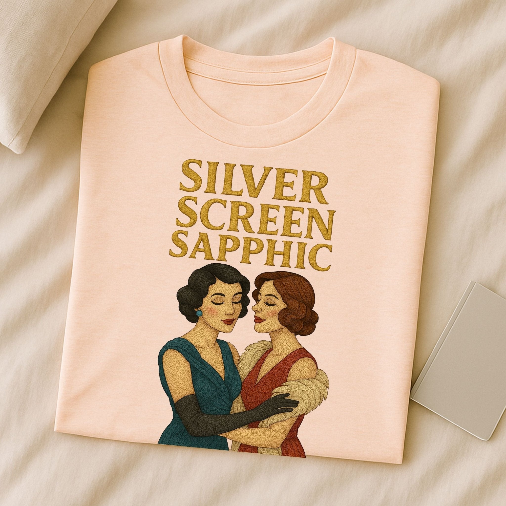 Silver Screen Sapphic – Vintage Hollywood Lesbian T-Shirt - Craig Michael Design