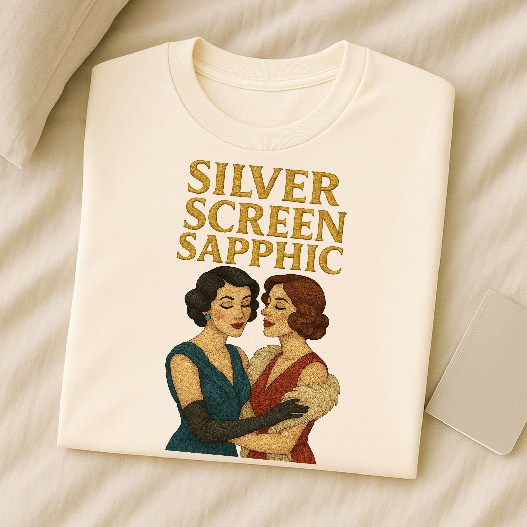 Silver Screen Sapphic – Vintage Hollywood Lesbian T-Shirt - Craig Michael Design