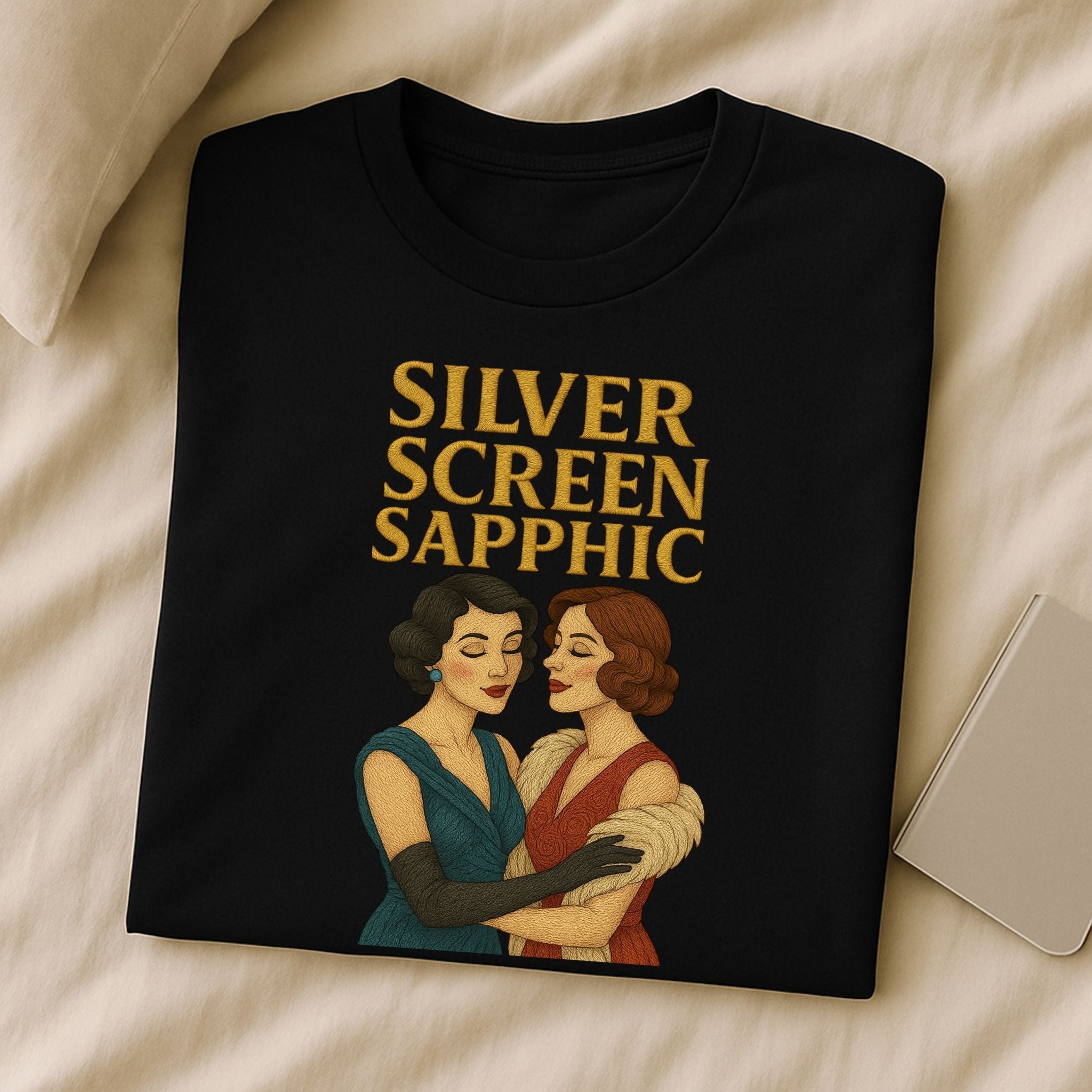 Silver Screen Sapphic – Vintage Hollywood Lesbian T-Shirt - Craig Michael Design