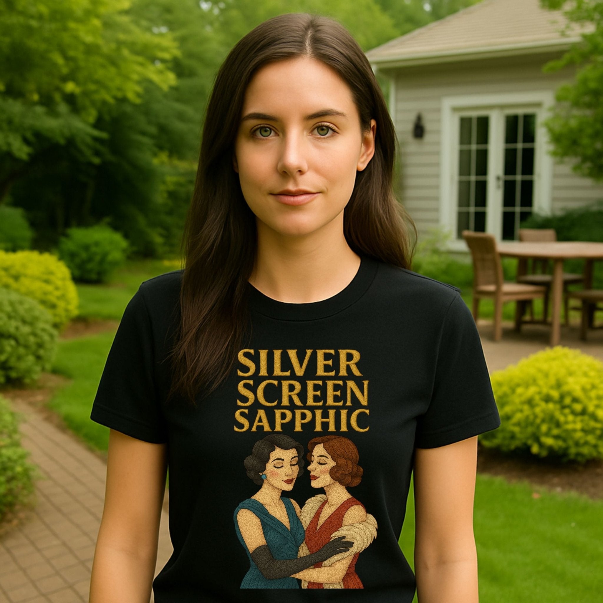 Silver Screen Sapphic – Vintage Hollywood Lesbian T-Shirt - Craig Michael Design