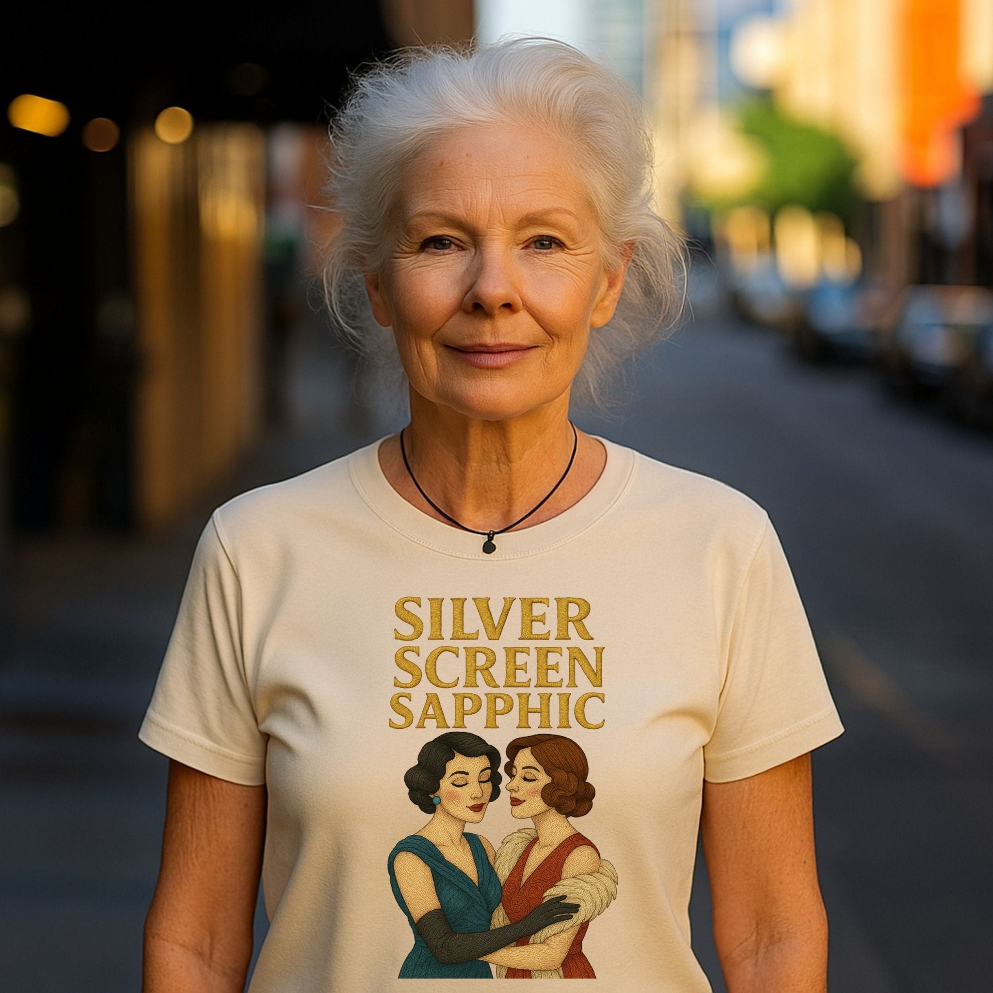 Silver Screen Sapphic – Vintage Hollywood Lesbian T-Shirt - Craig Michael Design
