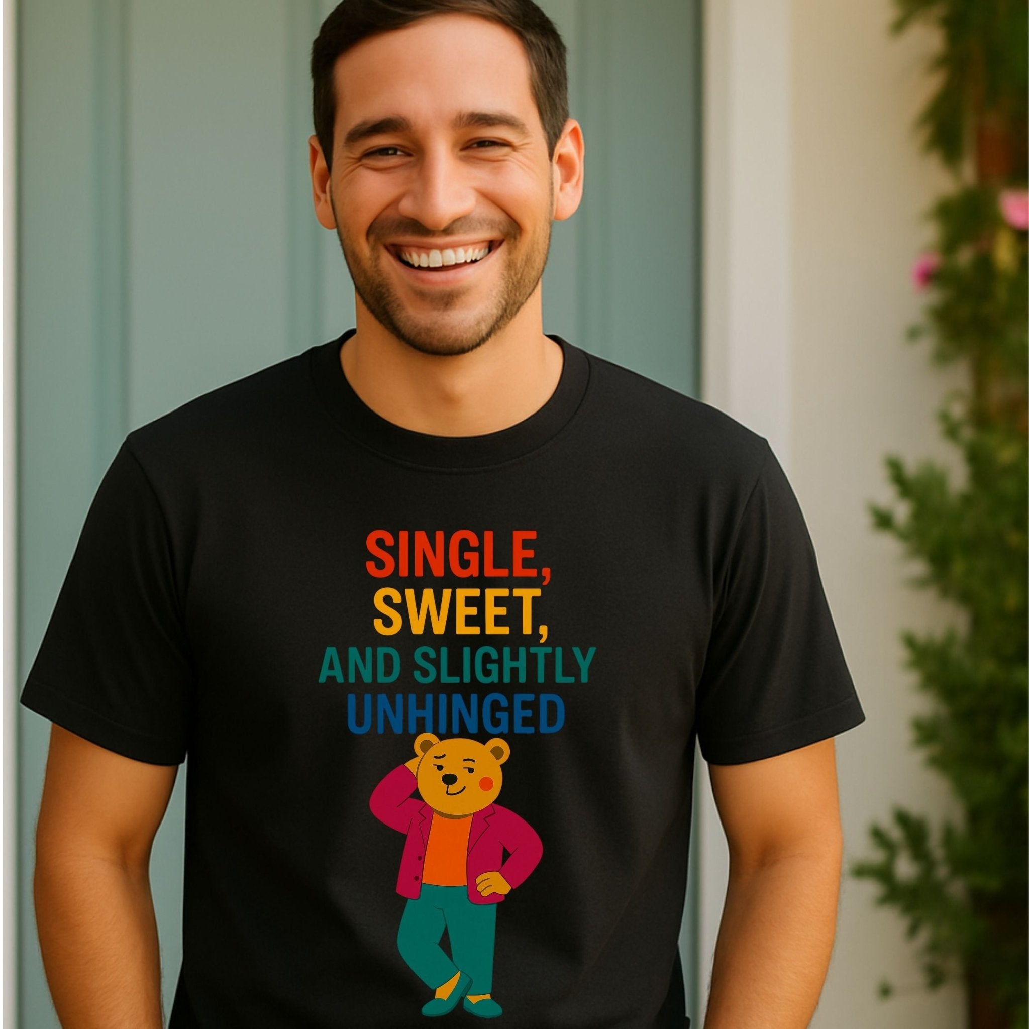 Single Sweet and Slightly Unhinged T-Shirt,Funny Gay Pride Shirt for Him - Craig Michael Design
