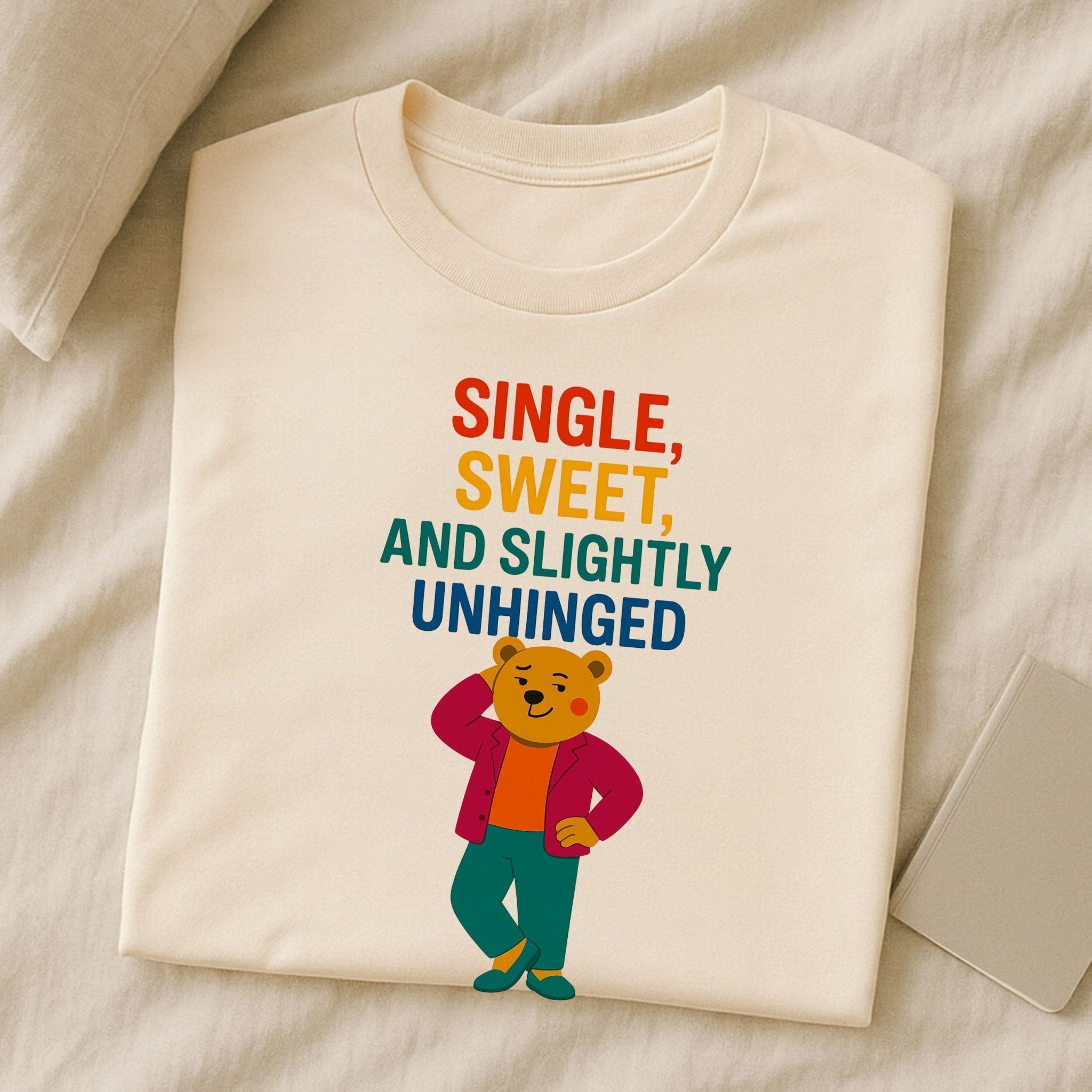 Single Sweet and Slightly Unhinged T-Shirt,Funny Gay Pride Shirt for Him - Craig Michael Design