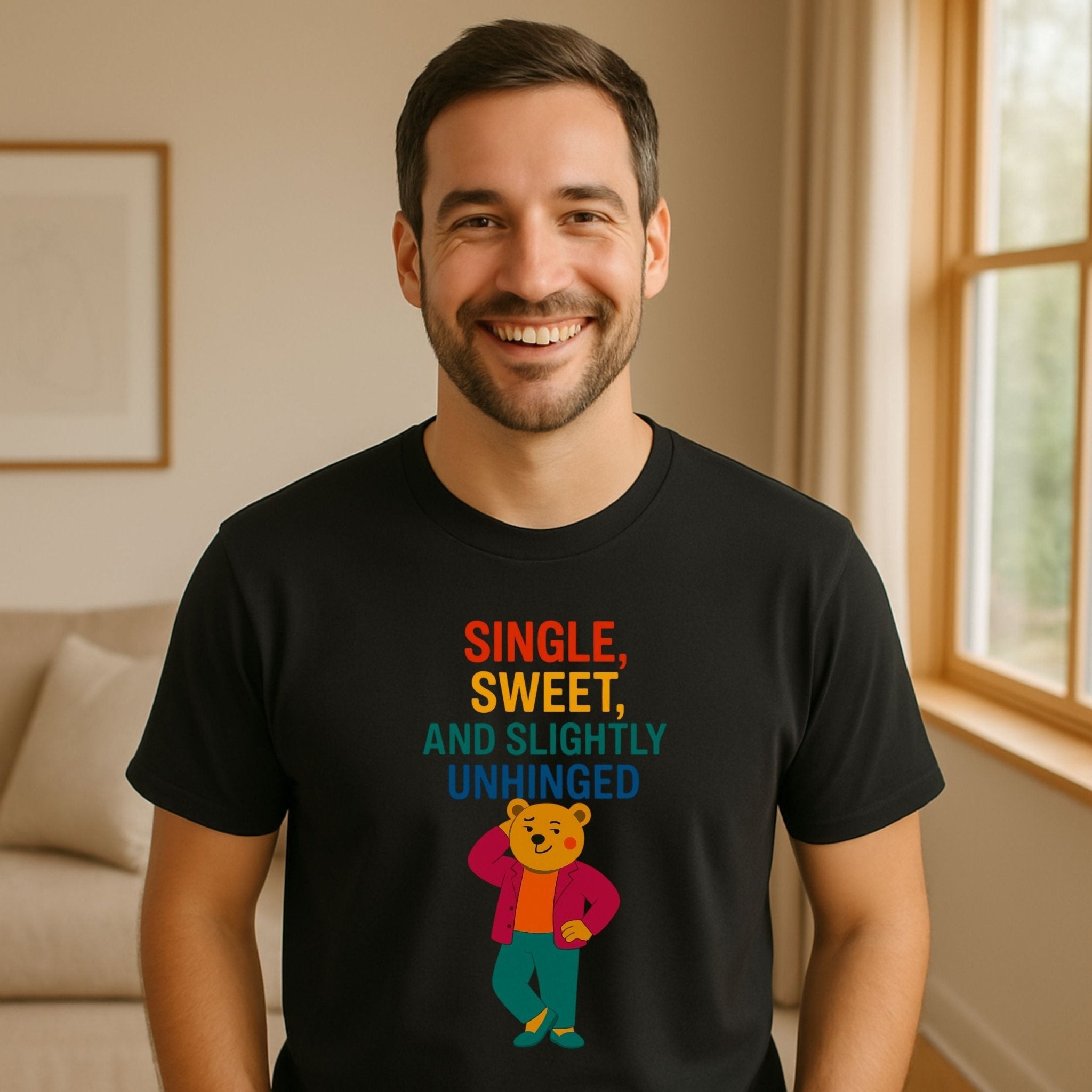 Single Sweet and Slightly Unhinged T-Shirt,Funny Gay Pride Shirt for Him - Craig Michael Design