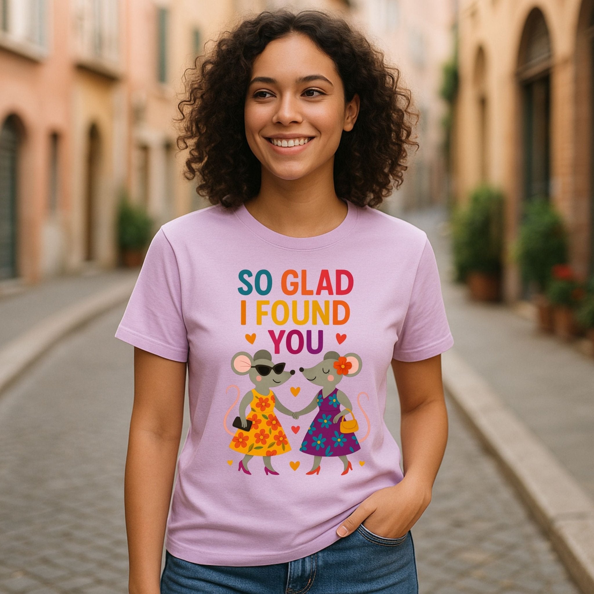 So Glad I Found You Mouse Couple Valentines T-Shirt - Craig Michael Design