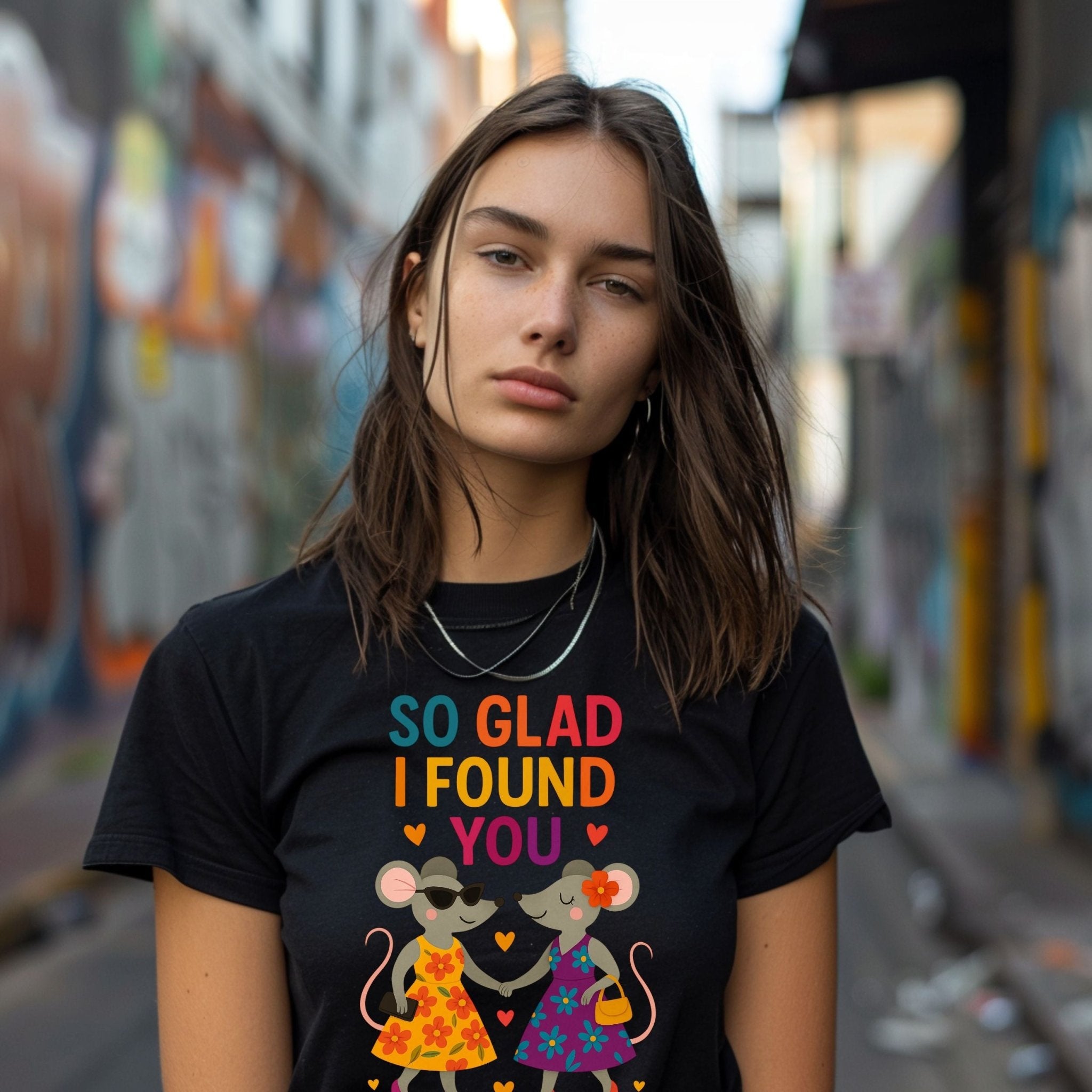 So Glad I Found You Mouse Couple Valentines T-Shirt - Craig Michael Design