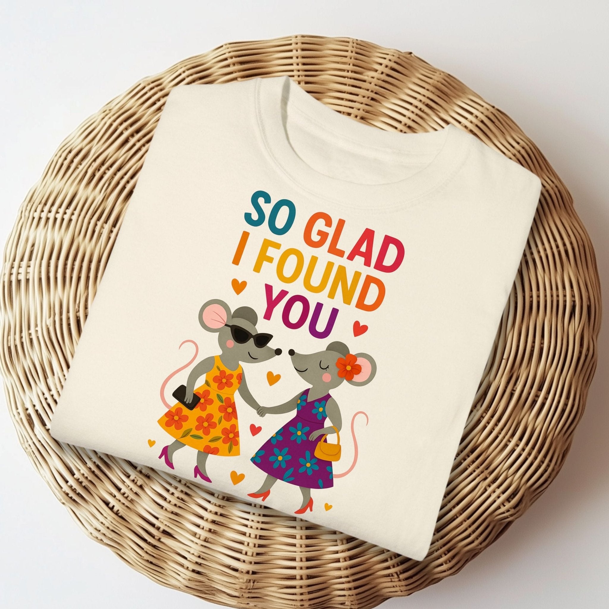 So Glad I Found You Mouse Couple Valentines T-Shirt - Craig Michael Design