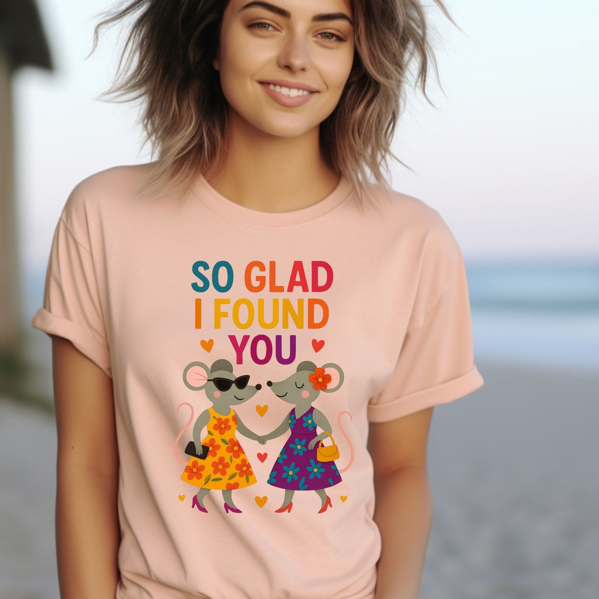 So Glad I Found You Mouse Couple Valentines T-Shirt - Craig Michael Design