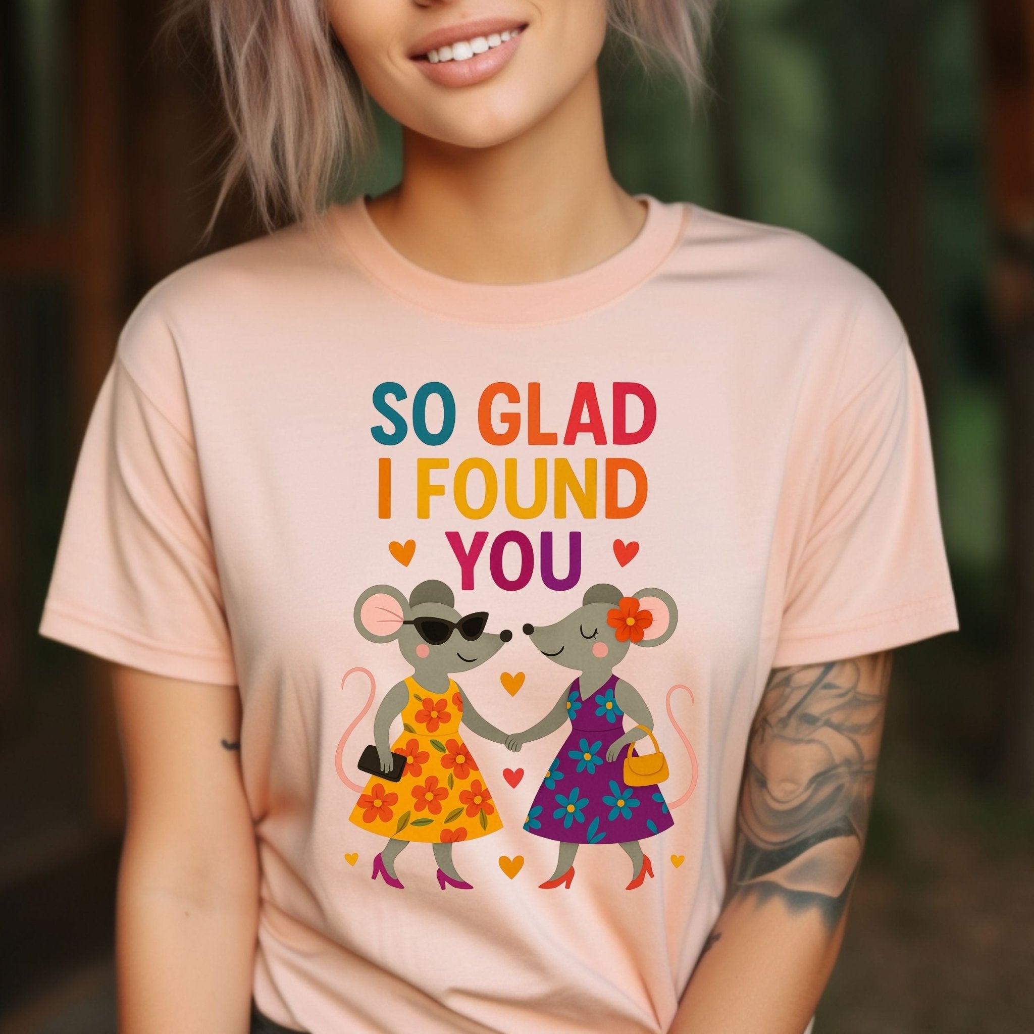 So Glad I Found You Mouse Couple Valentines T-Shirt - Craig Michael Design