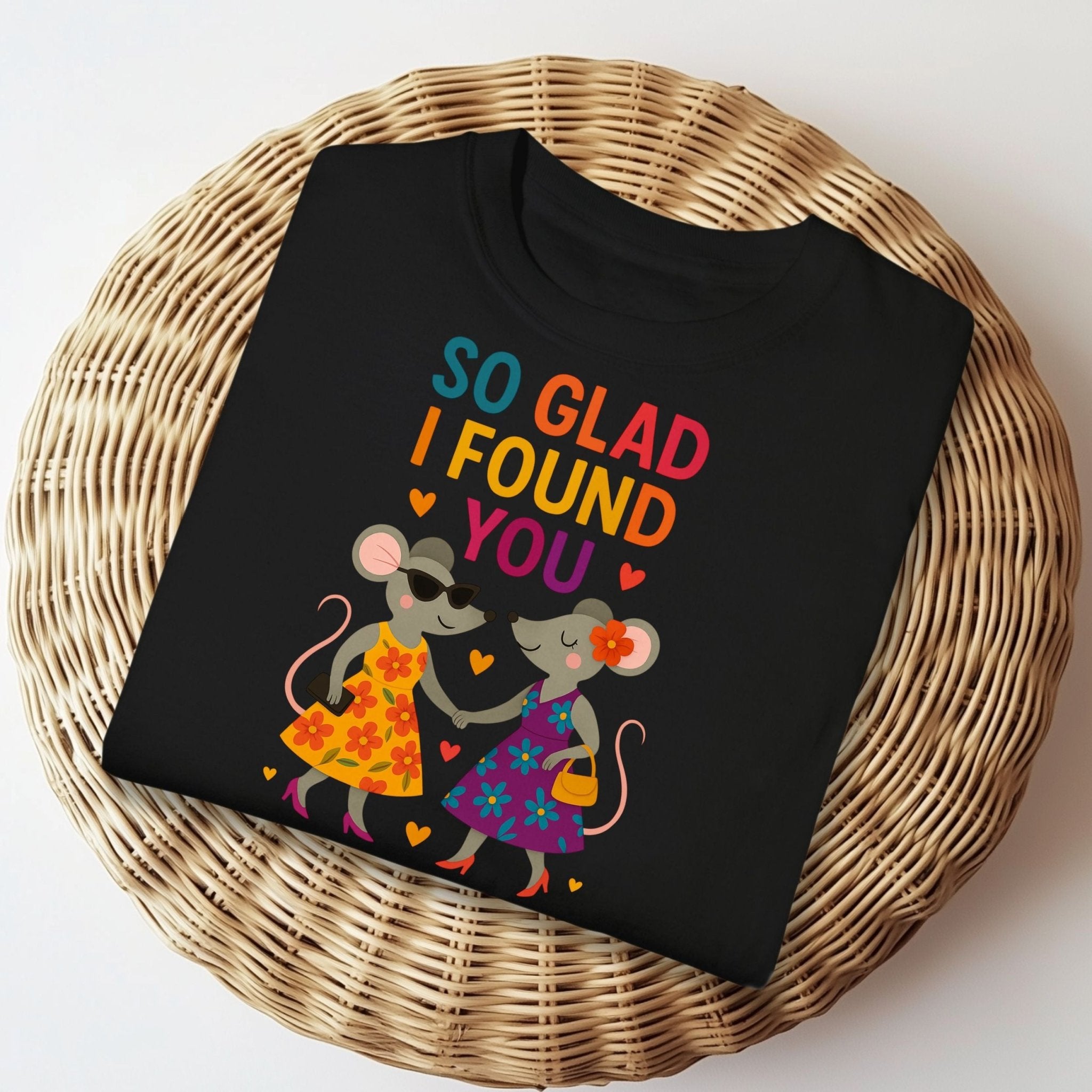 So Glad I Found You Mouse Couple Valentines T-Shirt - Craig Michael Design