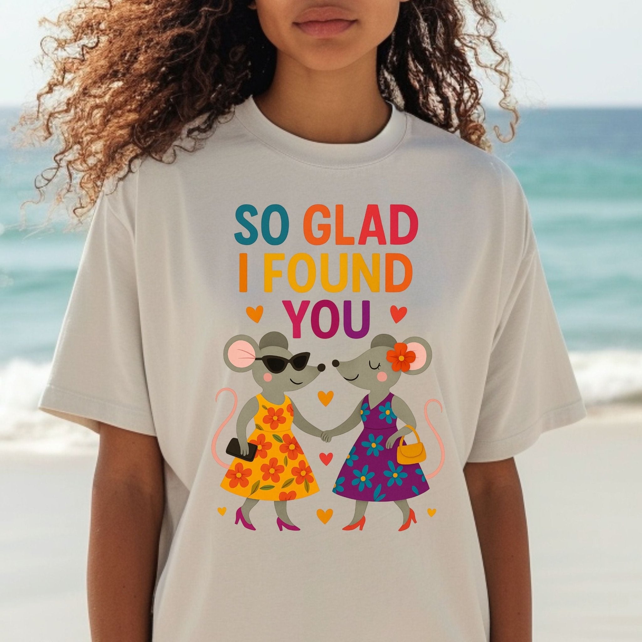 So Glad I Found You Mouse Couple Valentines T-Shirt - Craig Michael Design