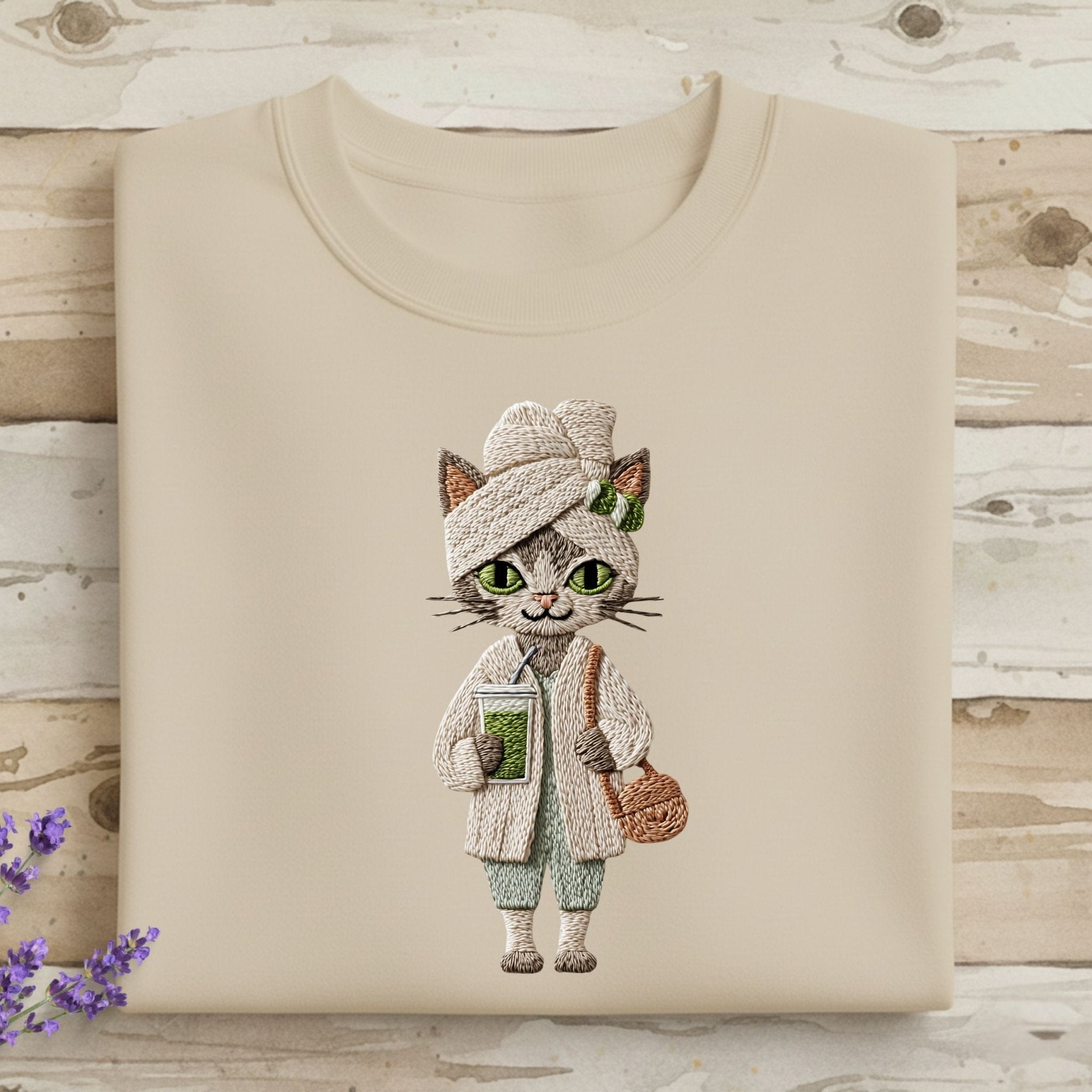 Spa Day Cat T-Shirt, Relaxed Cat, Cat Lover Gift, Funny Cat T-Shirt, Cute Kitten Shirt, Matcha Cat T-Shirt, Animal T-Shirt, Trendy T-Shirt - Craig Michael Design