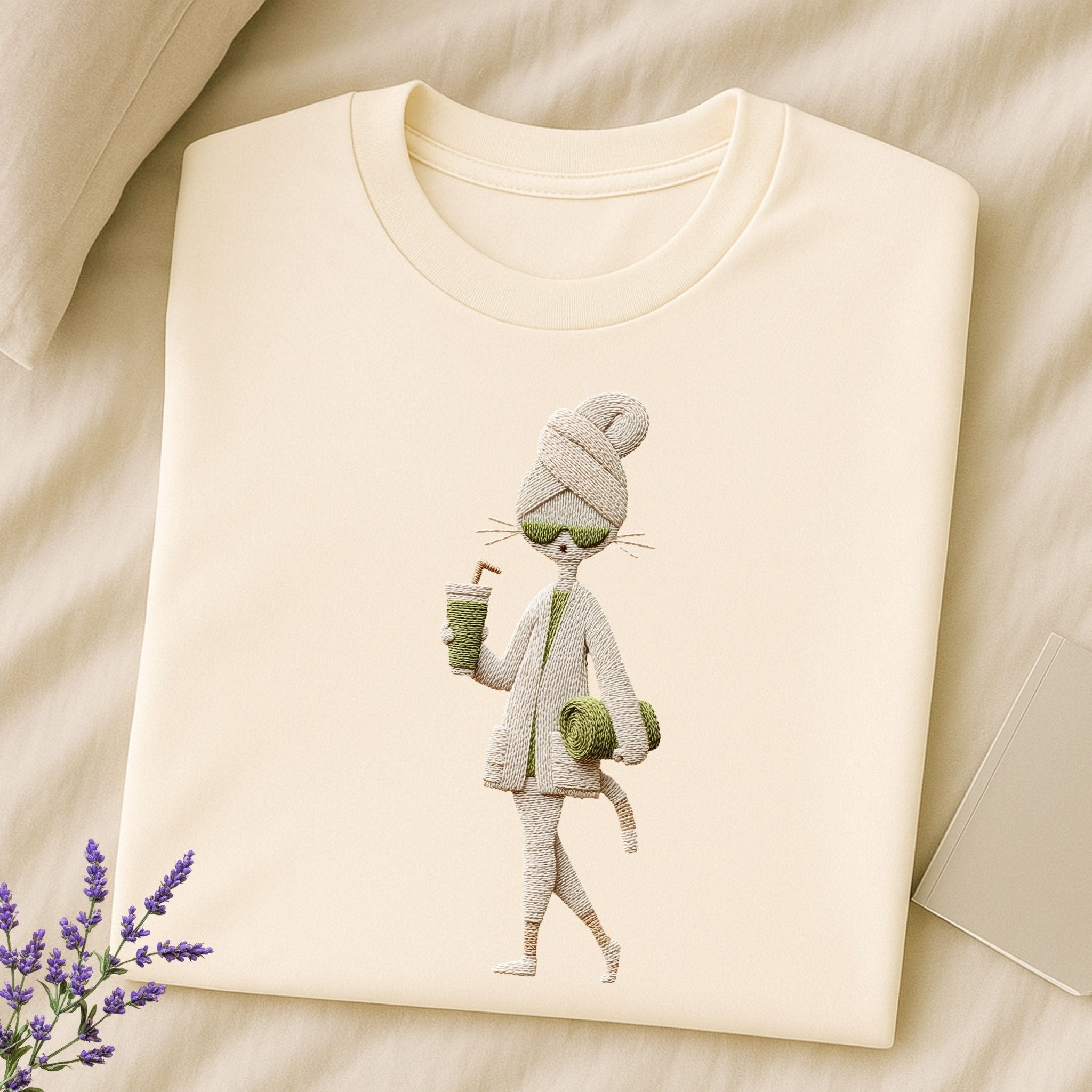 Spa Day Kitty T-Shirt – Calm & Cozy Edition - Craig Michael Design