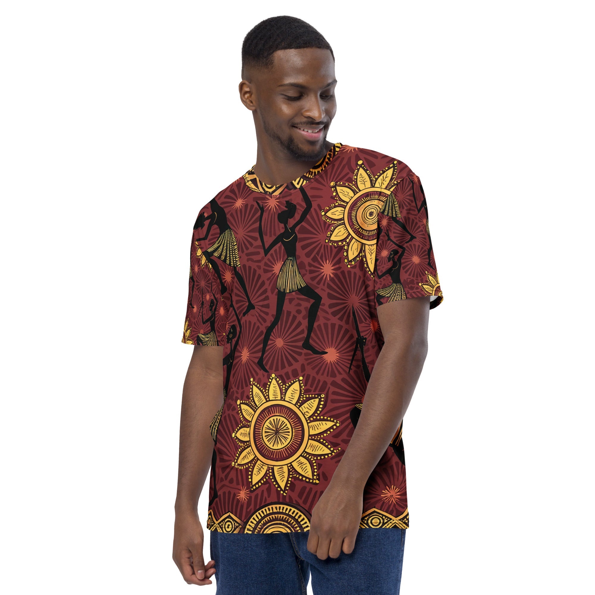 Sun Dance & Rhythm All - Over Print T-Shirt – African Tribal Celebration Design - Craig Michael Design