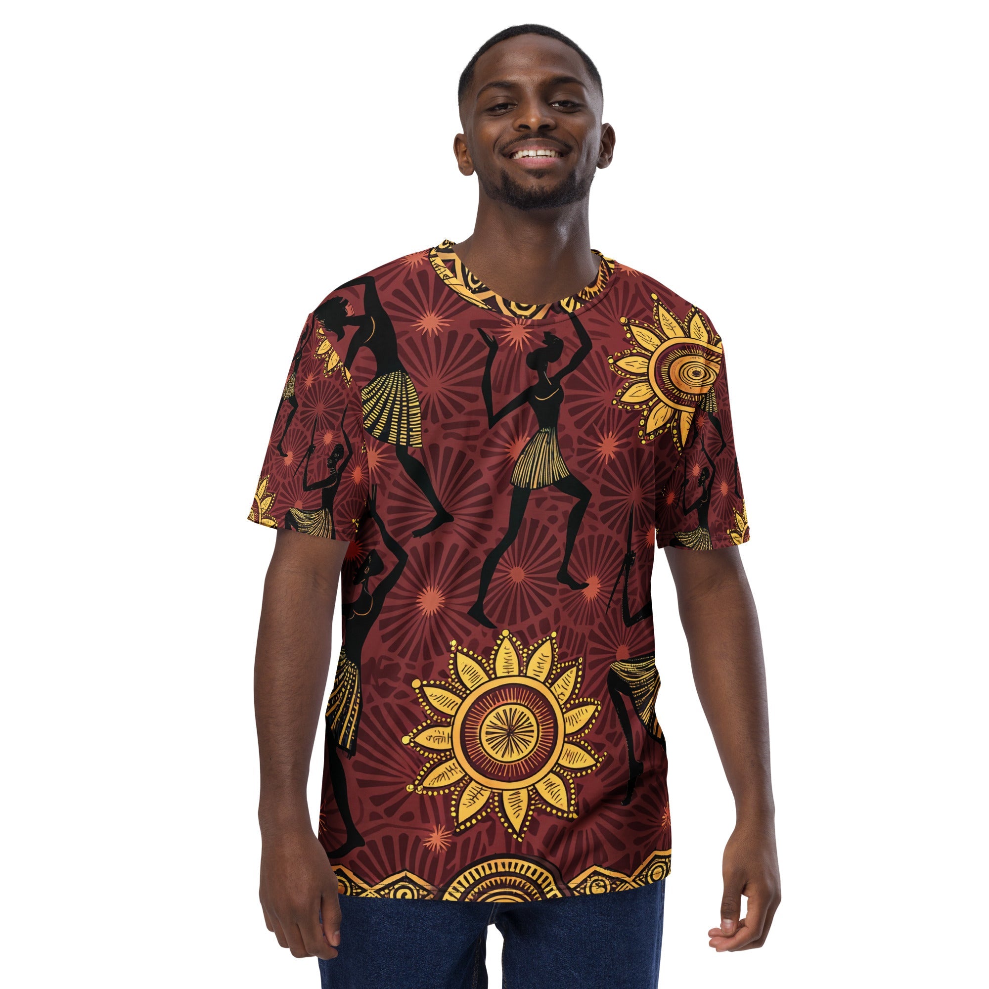 Sun Dance & Rhythm All - Over Print T-Shirt – African Tribal Celebration Design - Craig Michael Design