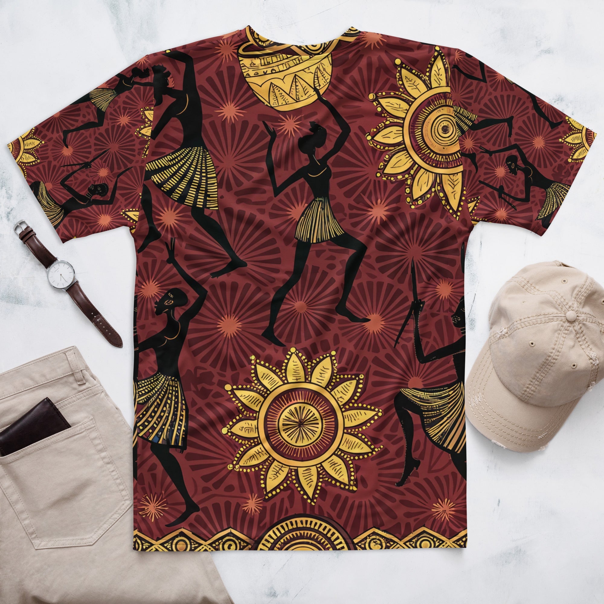 Sun Dance & Rhythm All - Over Print T-Shirt – African Tribal Celebration Design - Craig Michael Design
