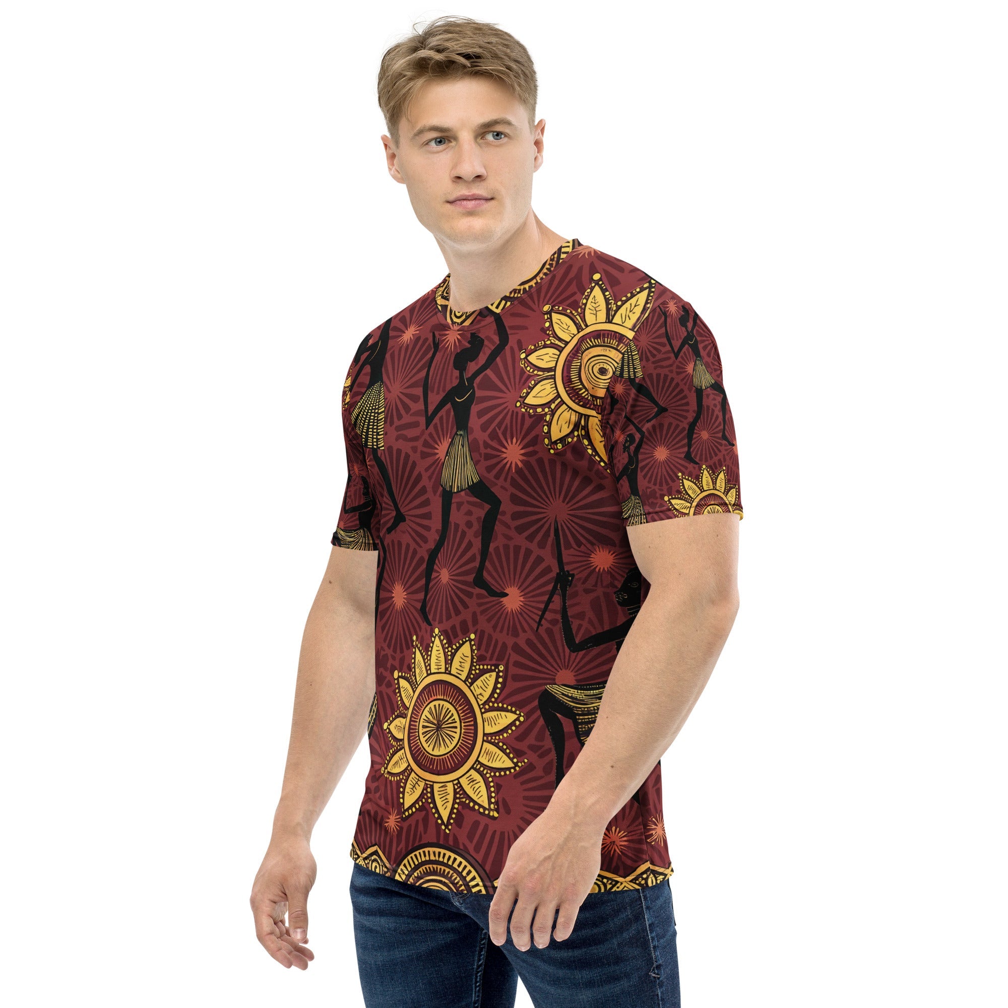 Sun Dance & Rhythm All - Over Print T-Shirt – African Tribal Celebration Design - Craig Michael Design