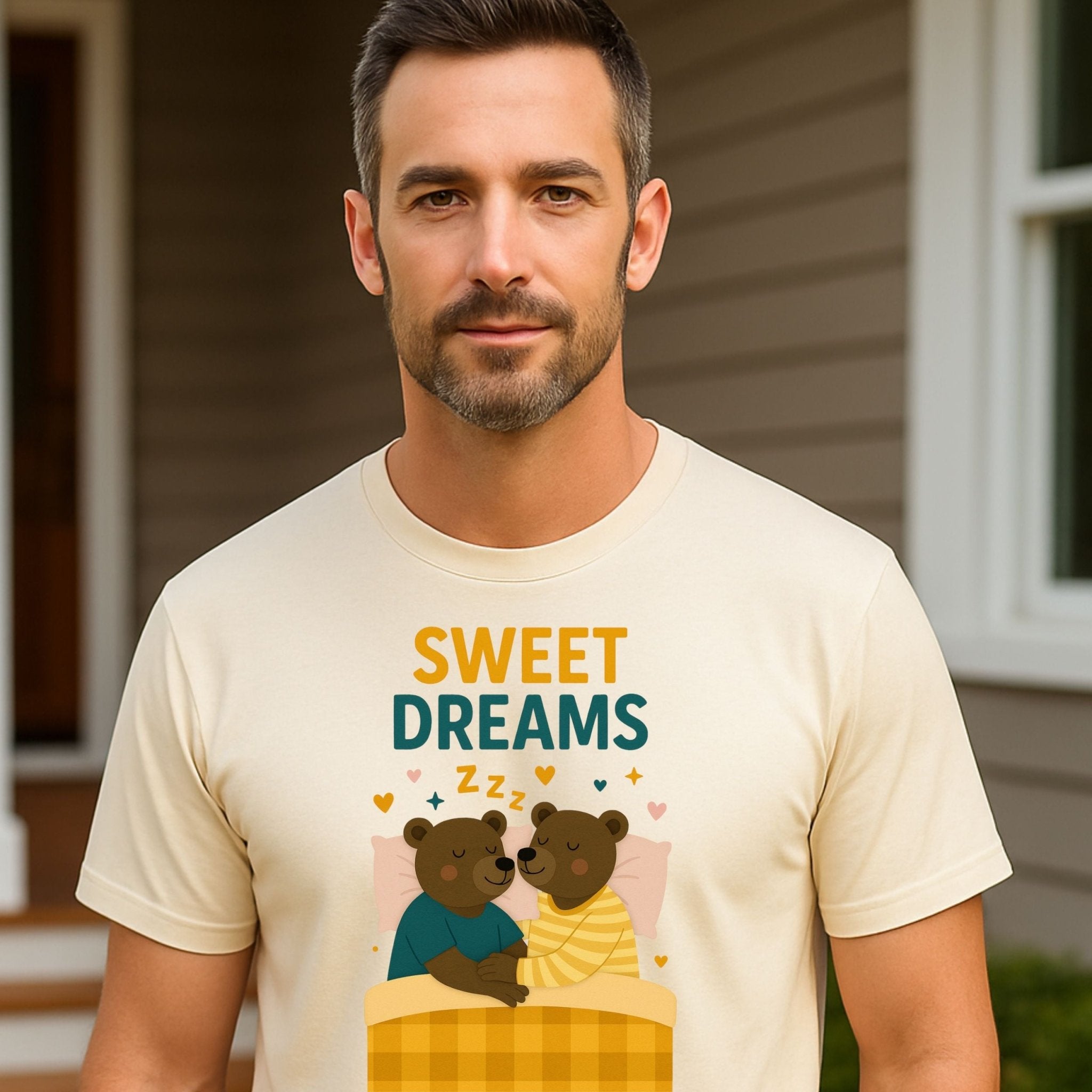 Sweet Dreams Shirt, Gay Couple Bedtime T-Shirt - Craig Michael Design