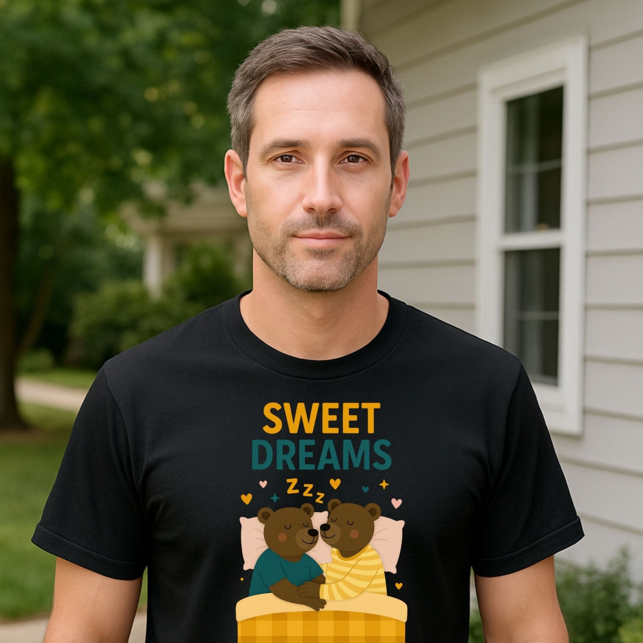 Sweet Dreams Shirt, Gay Couple Bedtime T-Shirt - Craig Michael Design