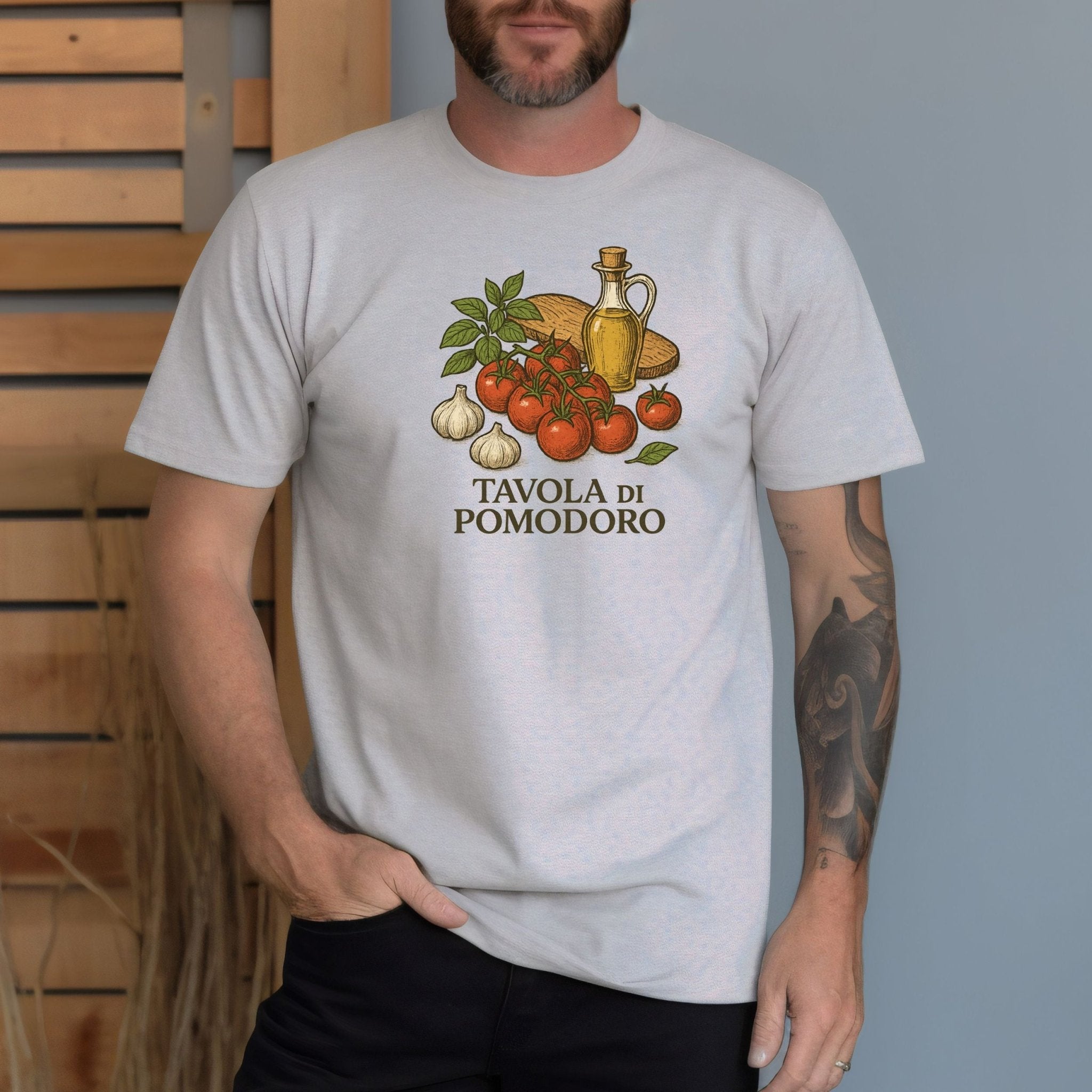 Tavola di Pomodoro T-Shirt, Italian Tomato Tee, Culinary Gift for Foodies - Craig Michael Design