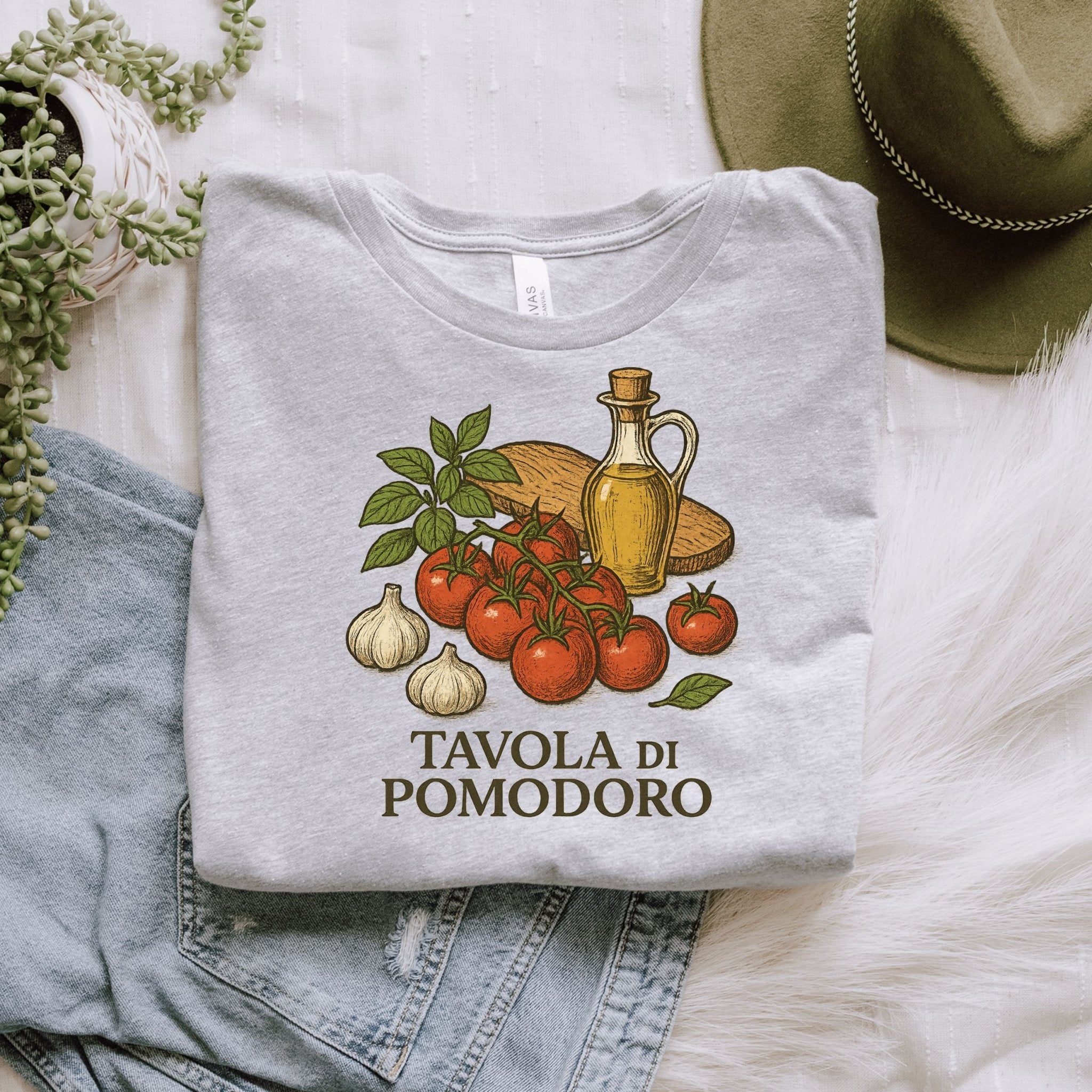 Tavola di Pomodoro T-Shirt, Italian Tomato Tee, Culinary Gift for Foodies - Craig Michael Design