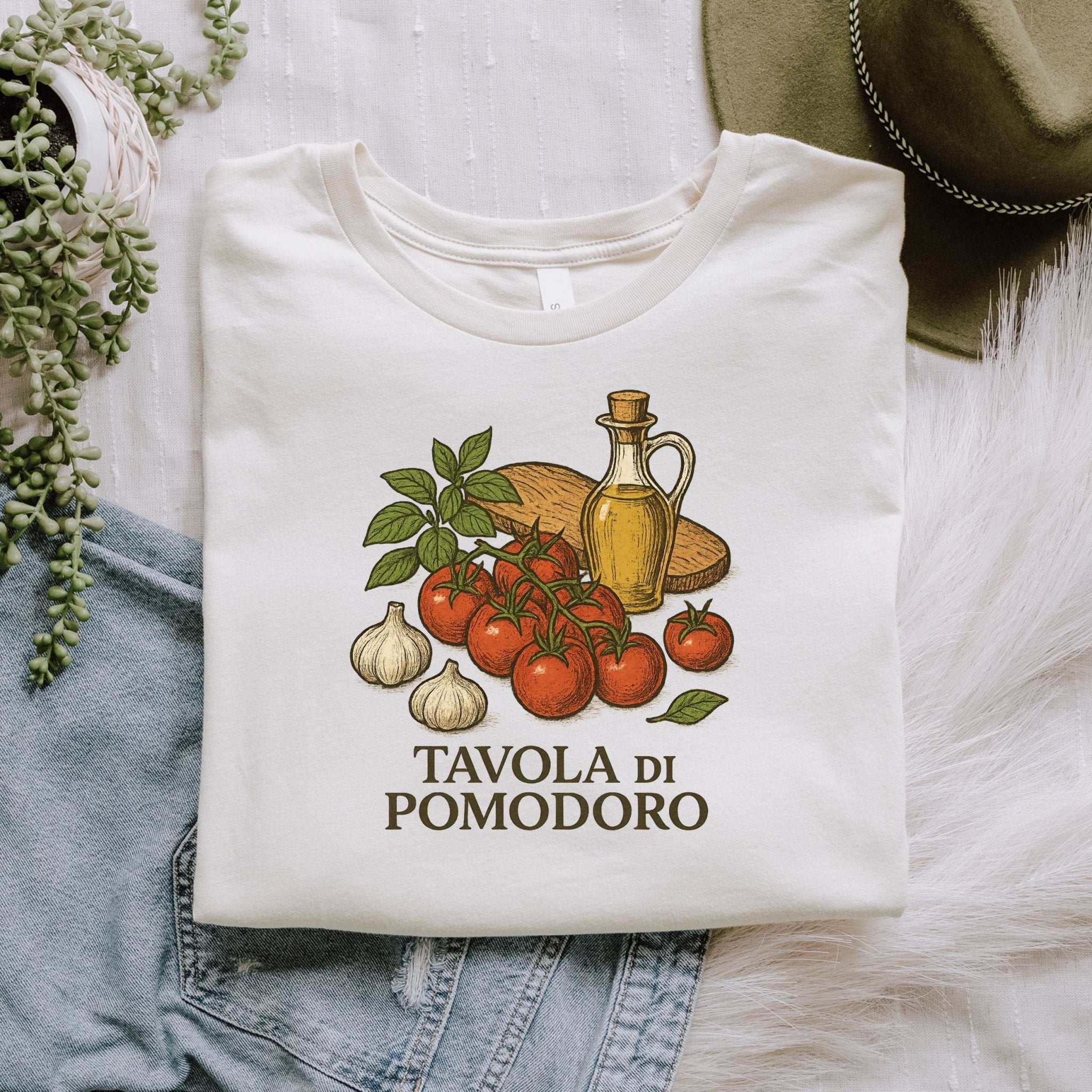 Tavola di Pomodoro T-Shirt, Italian Tomato Tee, Culinary Gift for Foodies - Craig Michael Design