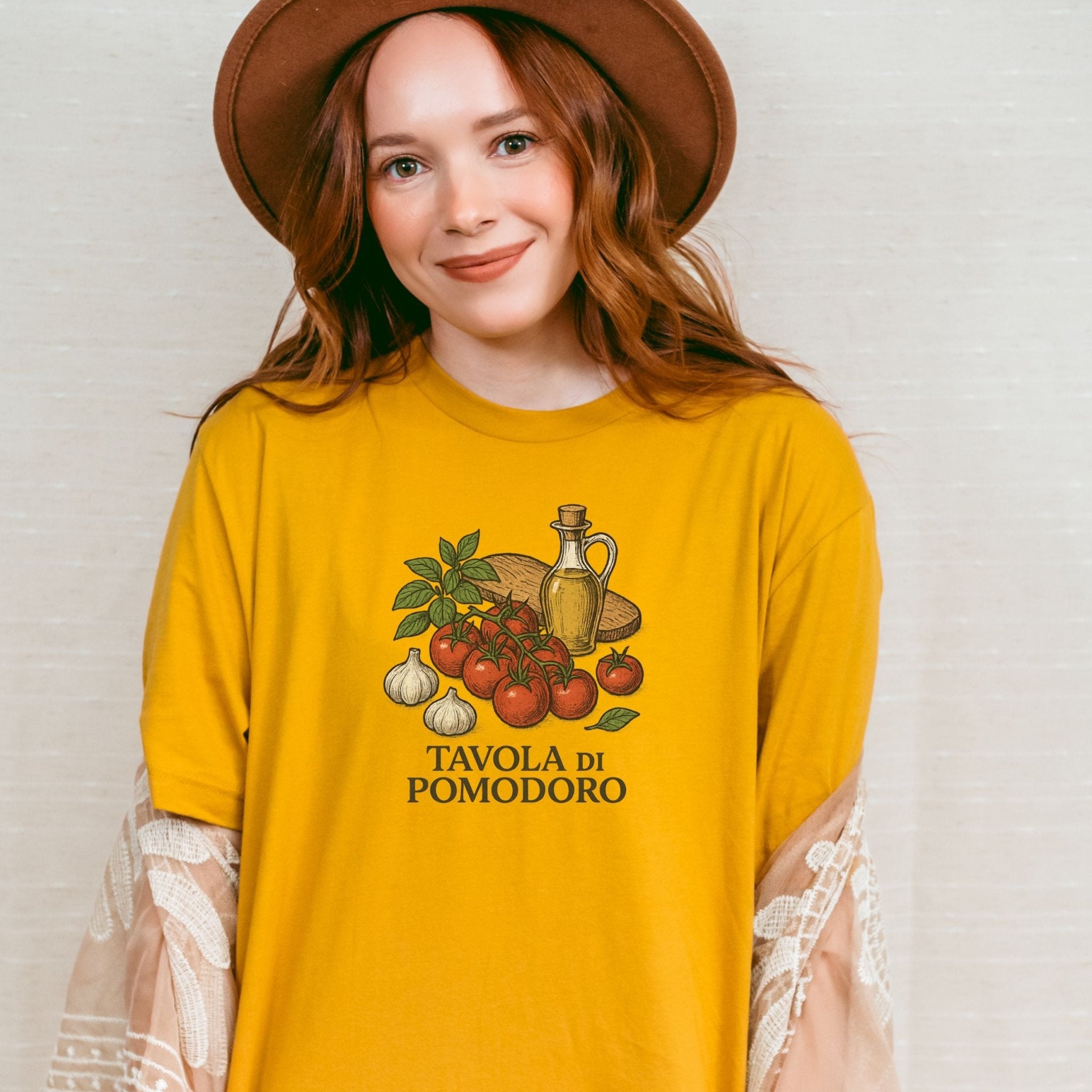Tavola di Pomodoro T-Shirt, Italian Tomato Tee, Culinary Gift for Foodies - Craig Michael Design