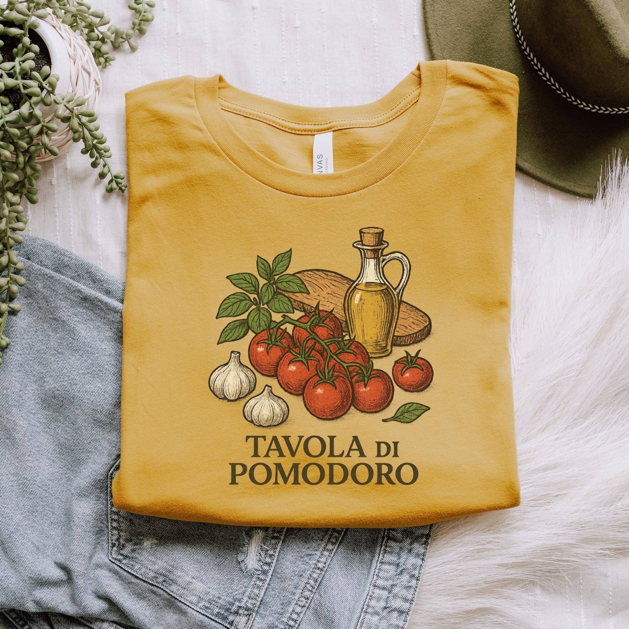 Tavola di Pomodoro T-Shirt, Italian Tomato Tee, Culinary Gift for Foodies - Craig Michael Design