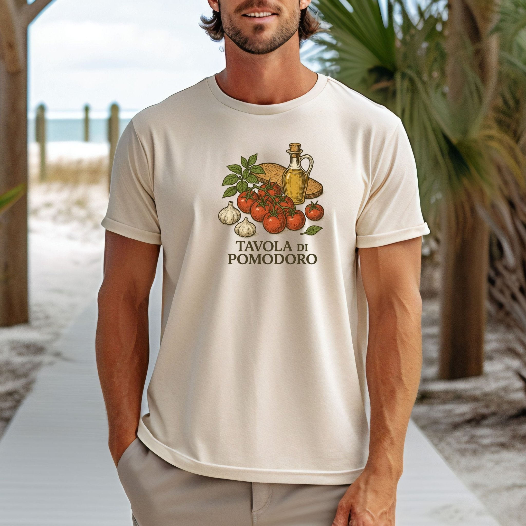 Tavola di Pomodoro T-Shirt, Italian Tomato Tee, Culinary Gift for Foodies - Craig Michael Design
