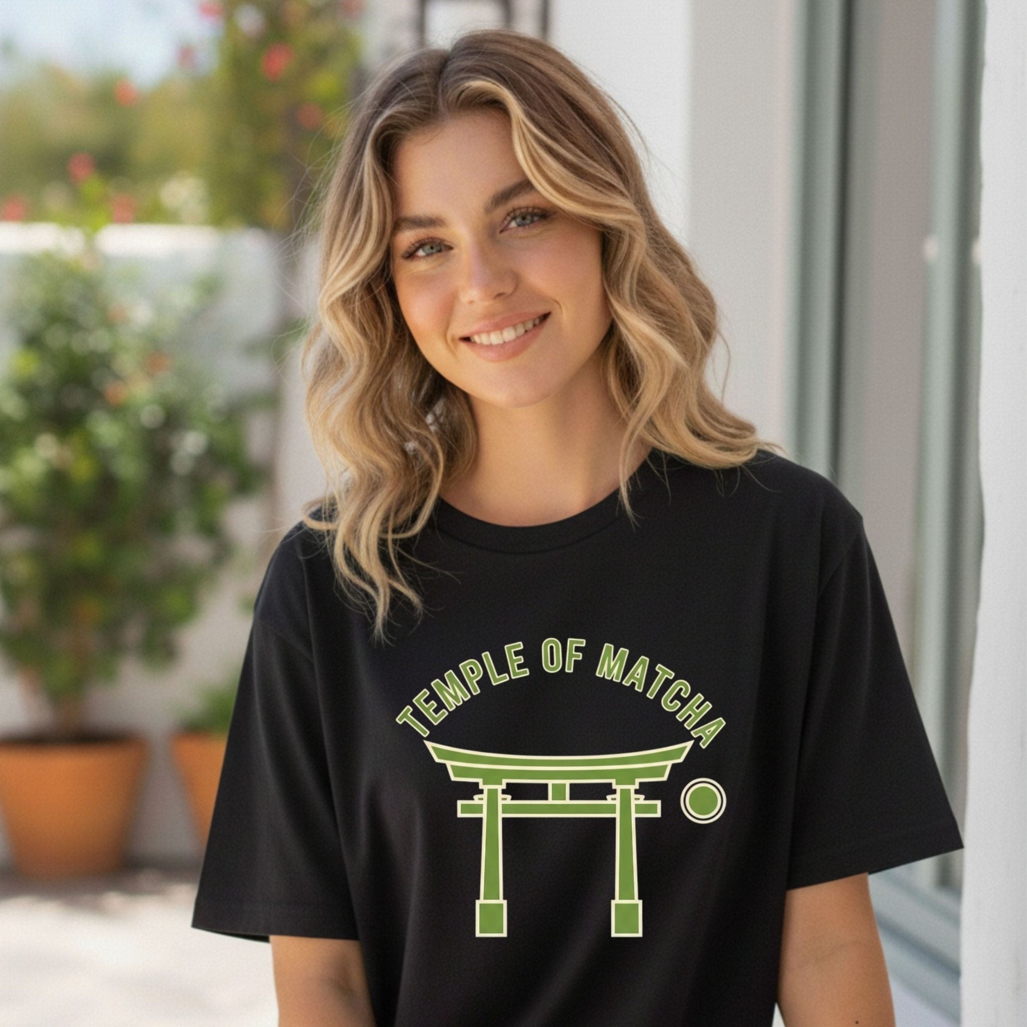 Temple of Matcha T-Shirt, Japanese Torii Gate Tee, Matcha Lover Gift, Unique Tea Shirt, Japanese Culture Shirt, Minimalist T-Shirt, Tea - Craig Michael Design