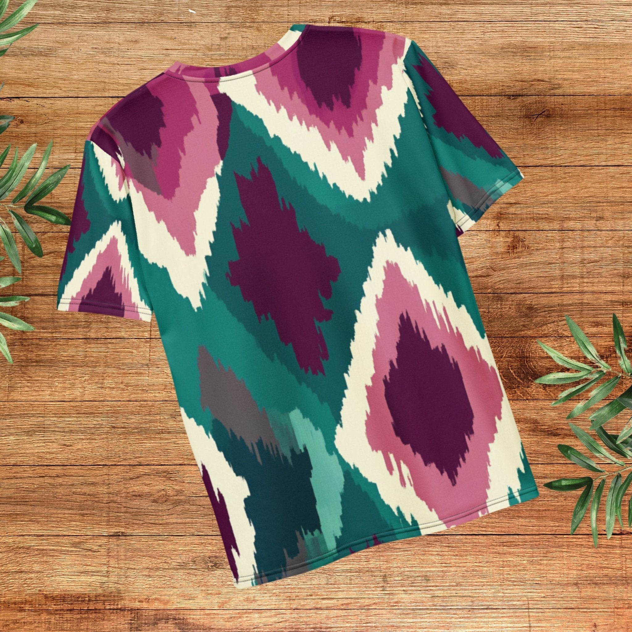 "Tribal Mirage – Ikat - Inspired African Print T-Shirt, Bold Geometric Boho Tee - Craig Michael Design