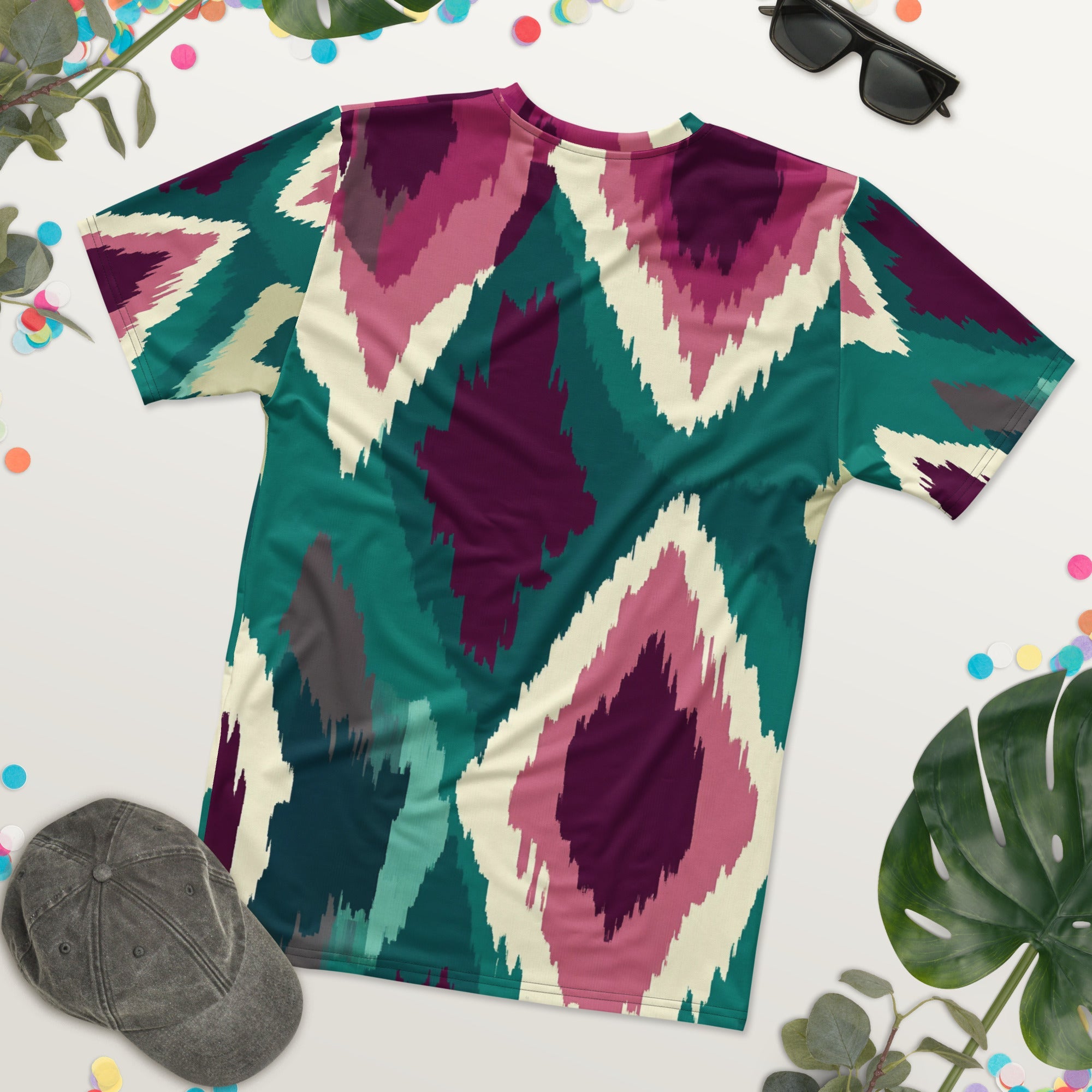 "Tribal Mirage – Ikat - Inspired African Print T-Shirt, Bold Geometric Boho Tee - Craig Michael Design