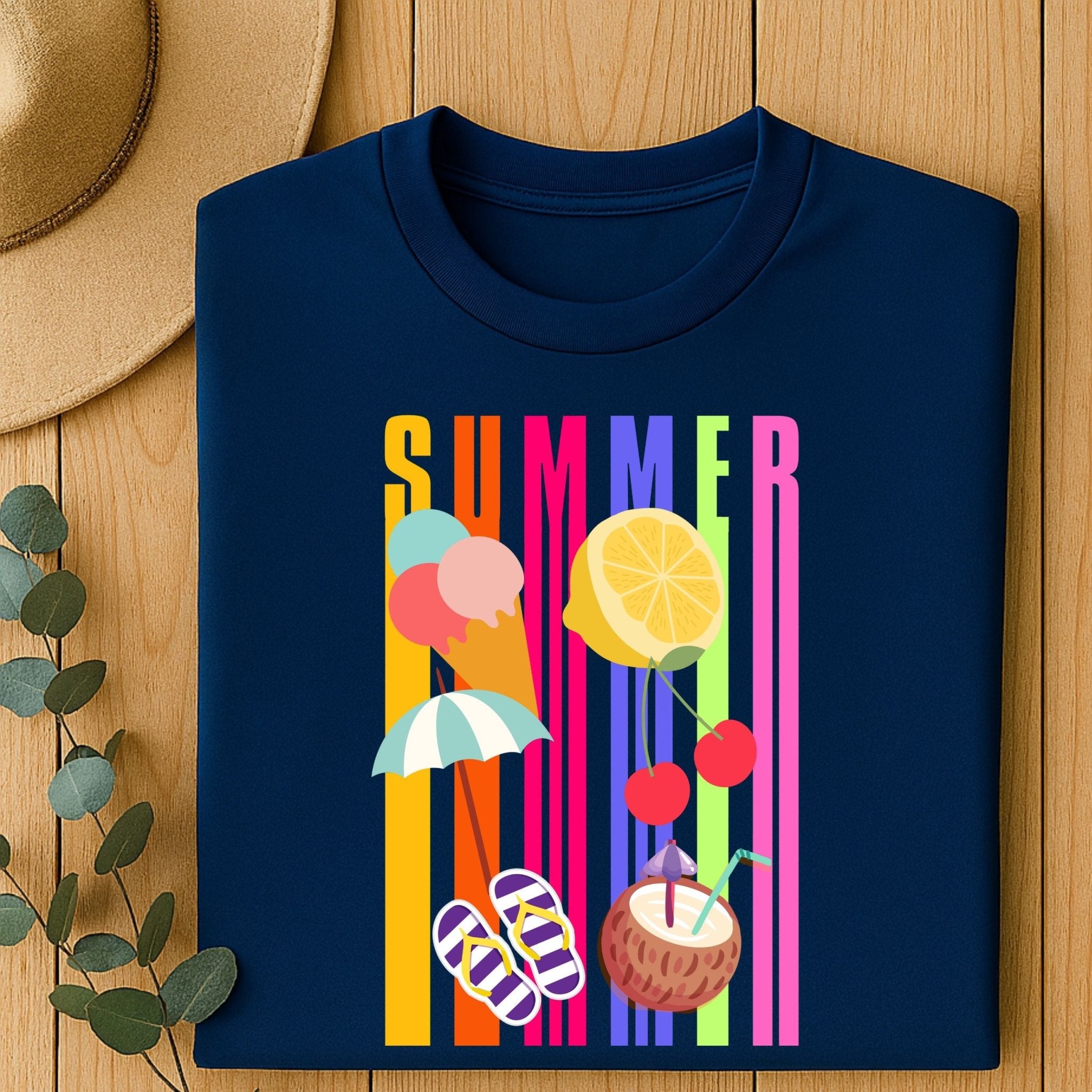 Tropical Summer T-Shirt, Colourful Fruit Beach Shirt, Fun Holiday Tee - Craig Michael Design