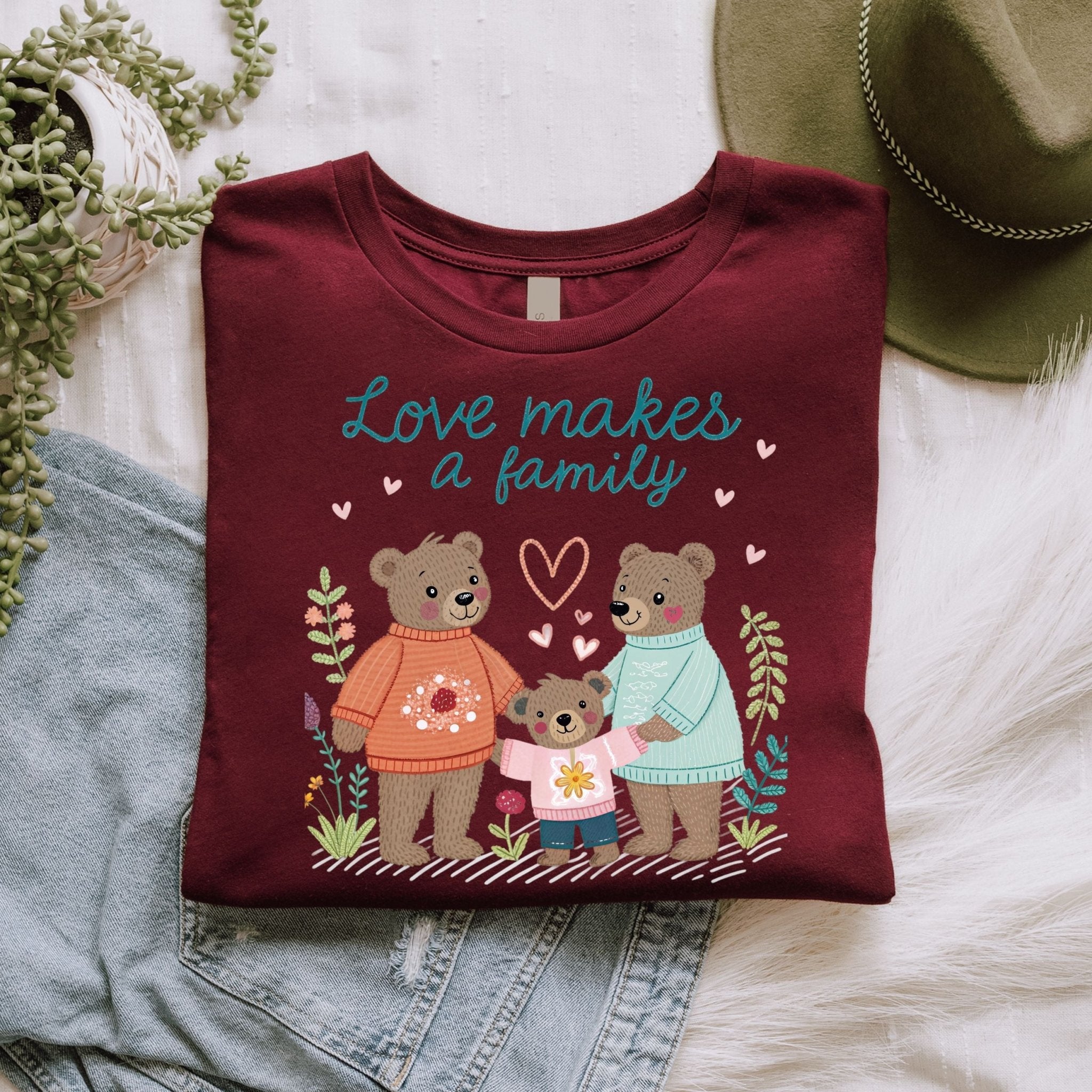Two Dads Father’s Day Gift, 'Love Makes a Family' T-Shirt - Craig Michael Design