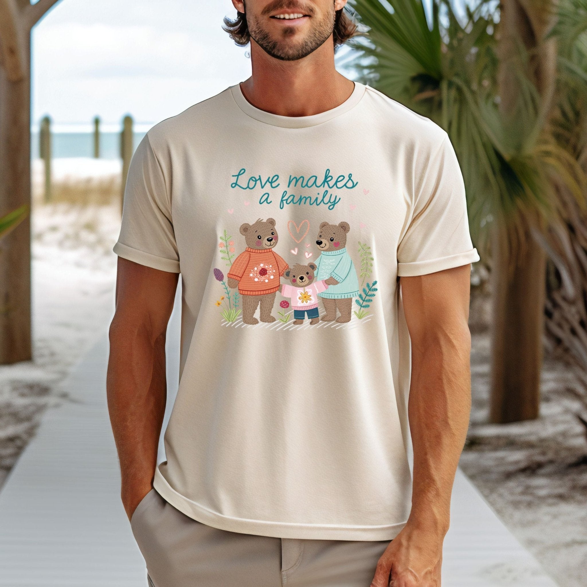 Two Dads Father’s Day Gift, 'Love Makes a Family' T-Shirt - Craig Michael Design
