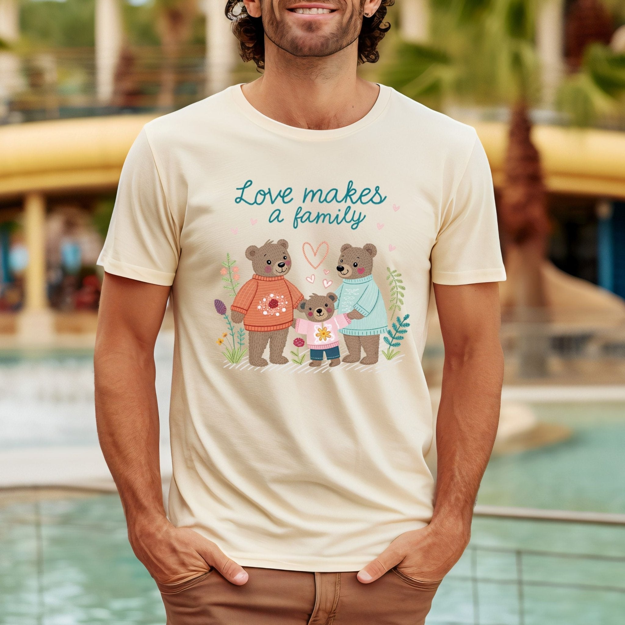 Two Dads Father’s Day Gift, 'Love Makes a Family' T-Shirt - Craig Michael Design
