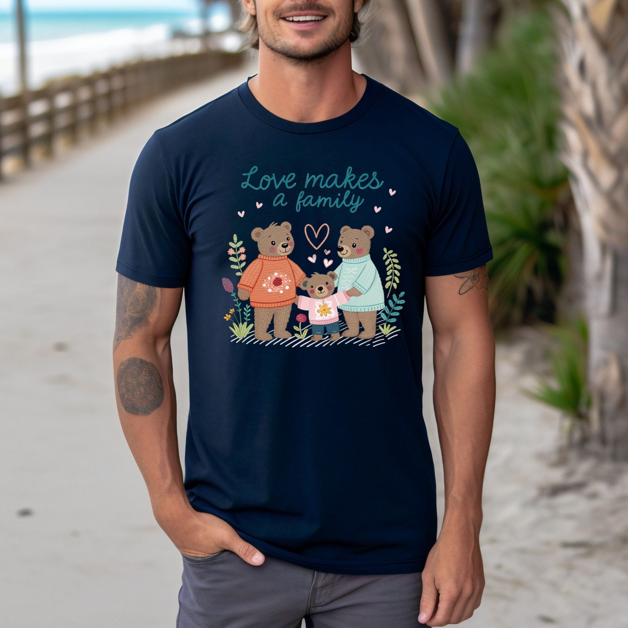 Two Dads Father’s Day Gift, 'Love Makes a Family' T-Shirt - Craig Michael Design