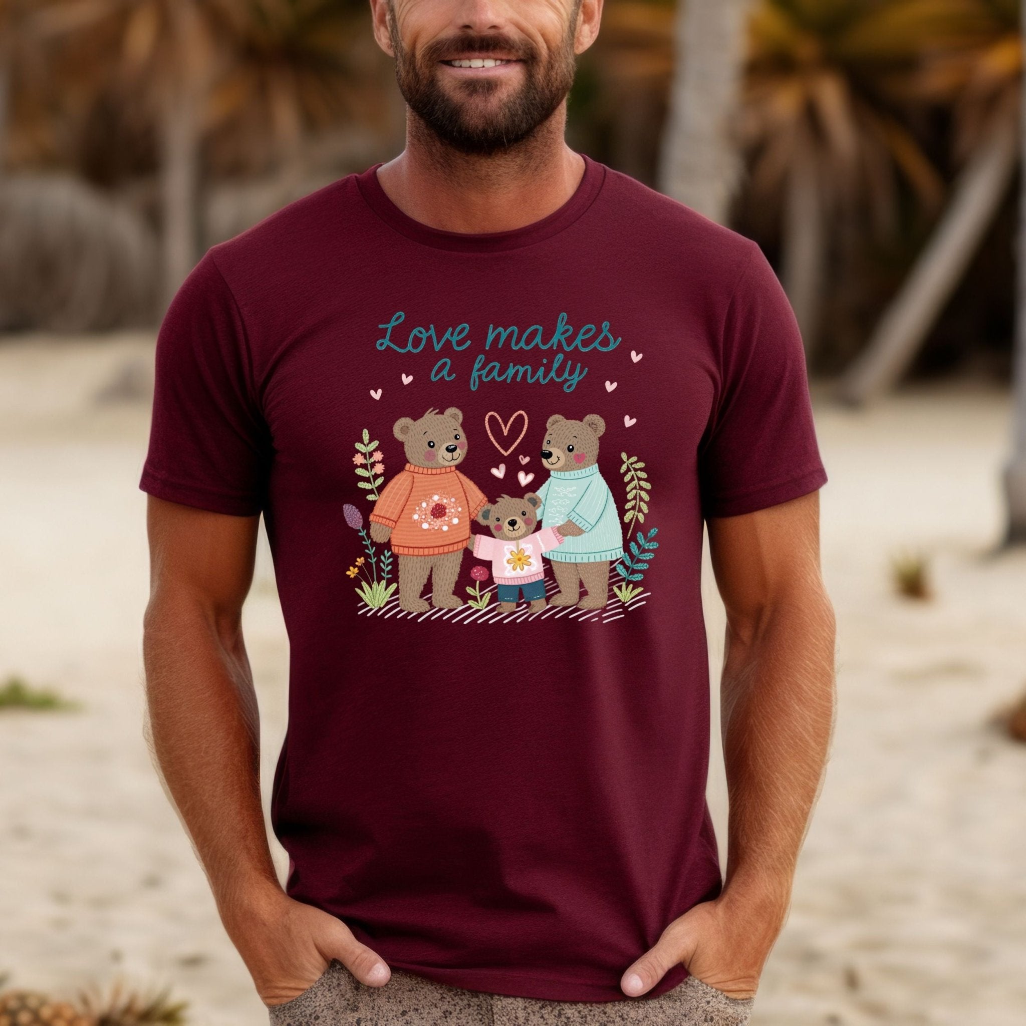 Two Dads Father’s Day Gift, 'Love Makes a Family' T-Shirt - Craig Michael Design