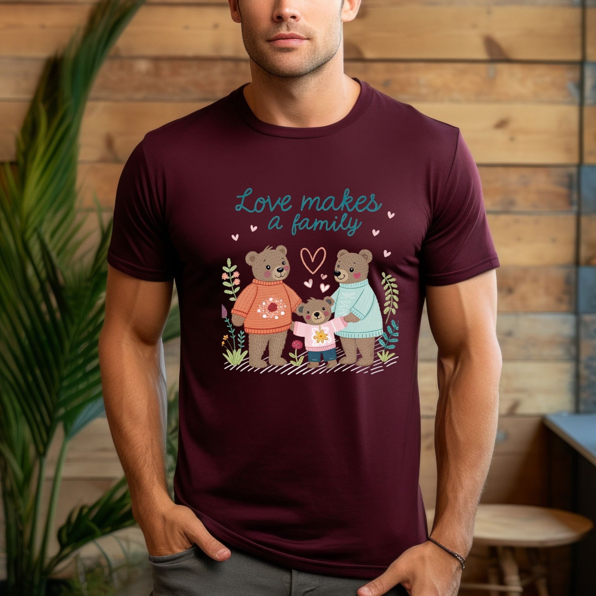 Two Dads Father’s Day Gift, 'Love Makes a Family' T-Shirt - Craig Michael Design