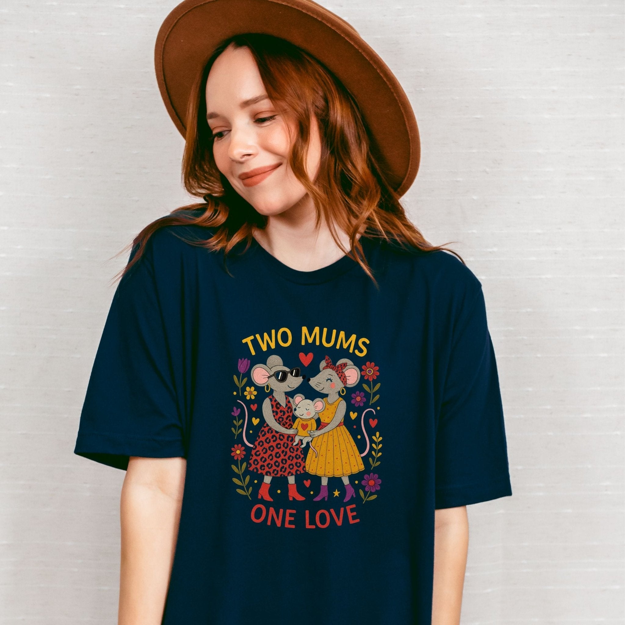 Two Mums One Love T-Shirt, Lesbian Mum Gift - Craig Michael Design