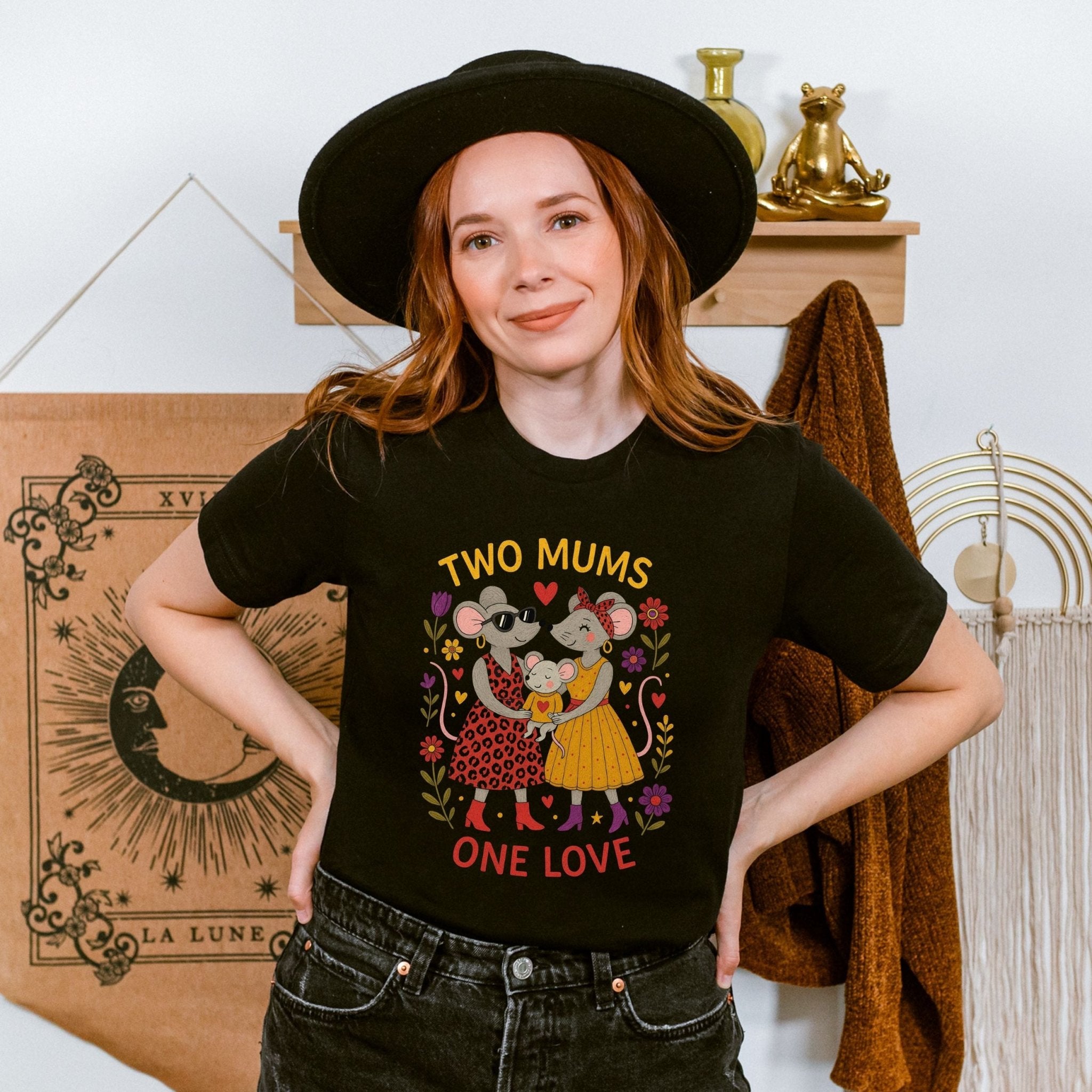 Two Mums One Love T-Shirt, Lesbian Mum Gift - Craig Michael Design