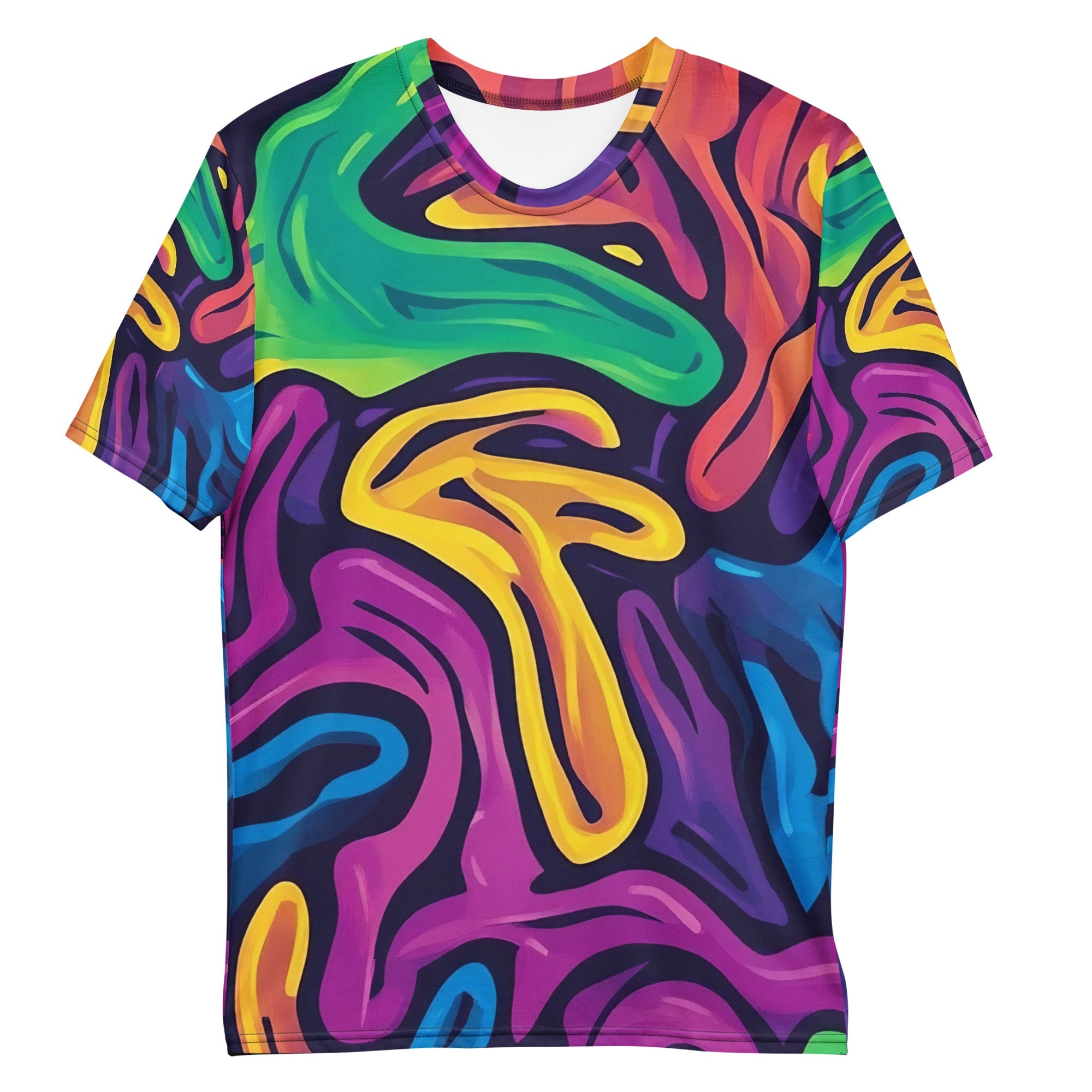 Vibrant African Energy All - Over Print T-Shirt – Bold Tribal Abstract Design - Craig Michael Design