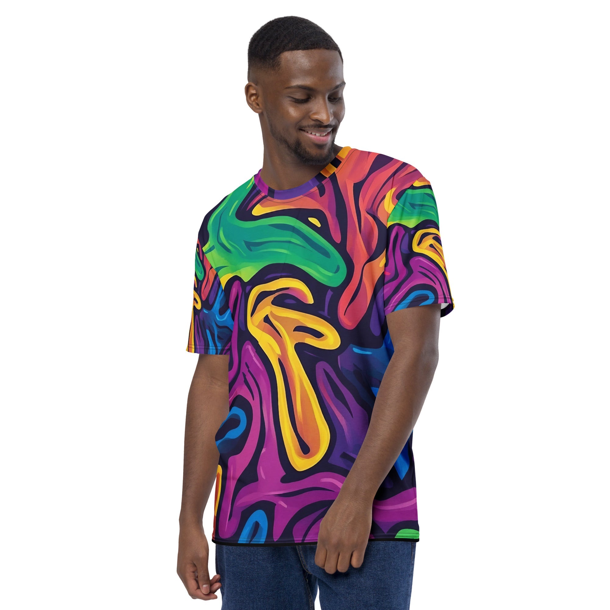 Vibrant African Energy All - Over Print T-Shirt – Bold Tribal Abstract Design - Craig Michael Design