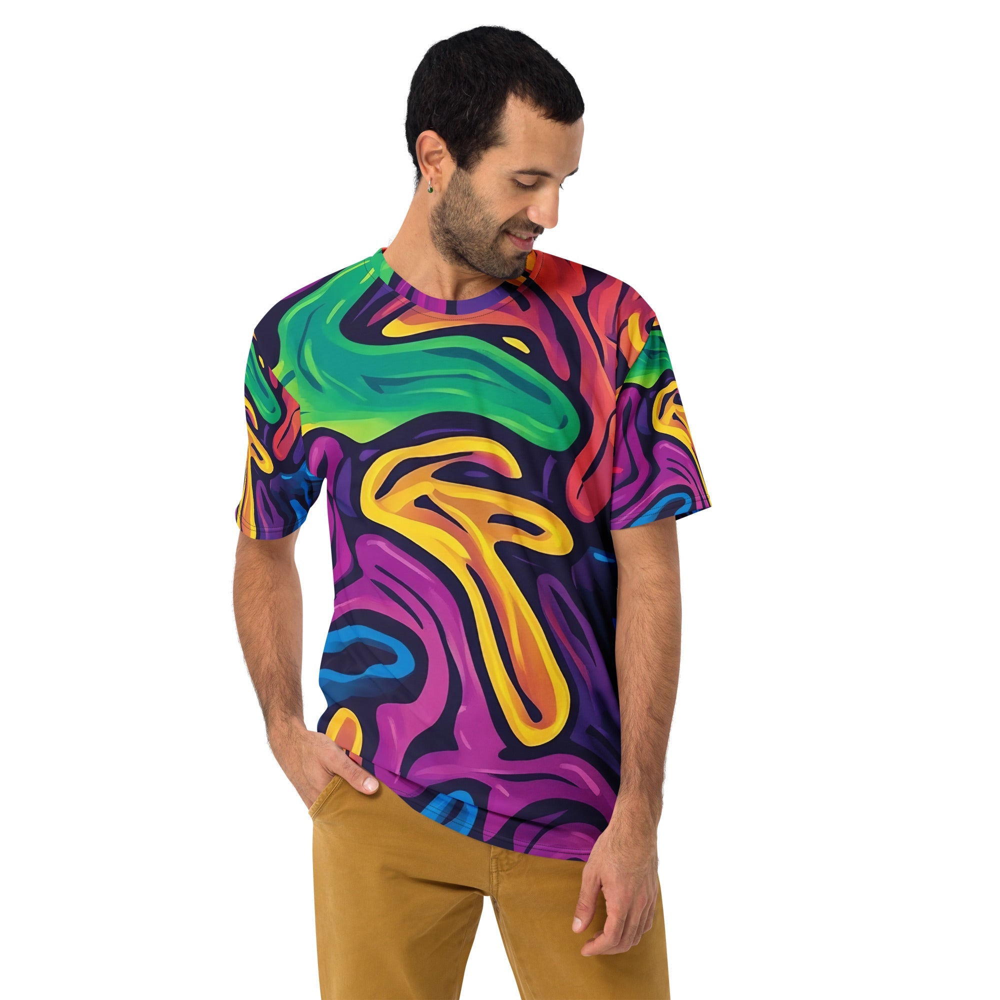 Vibrant African Energy All - Over Print T-Shirt – Bold Tribal Abstract Design - Craig Michael Design