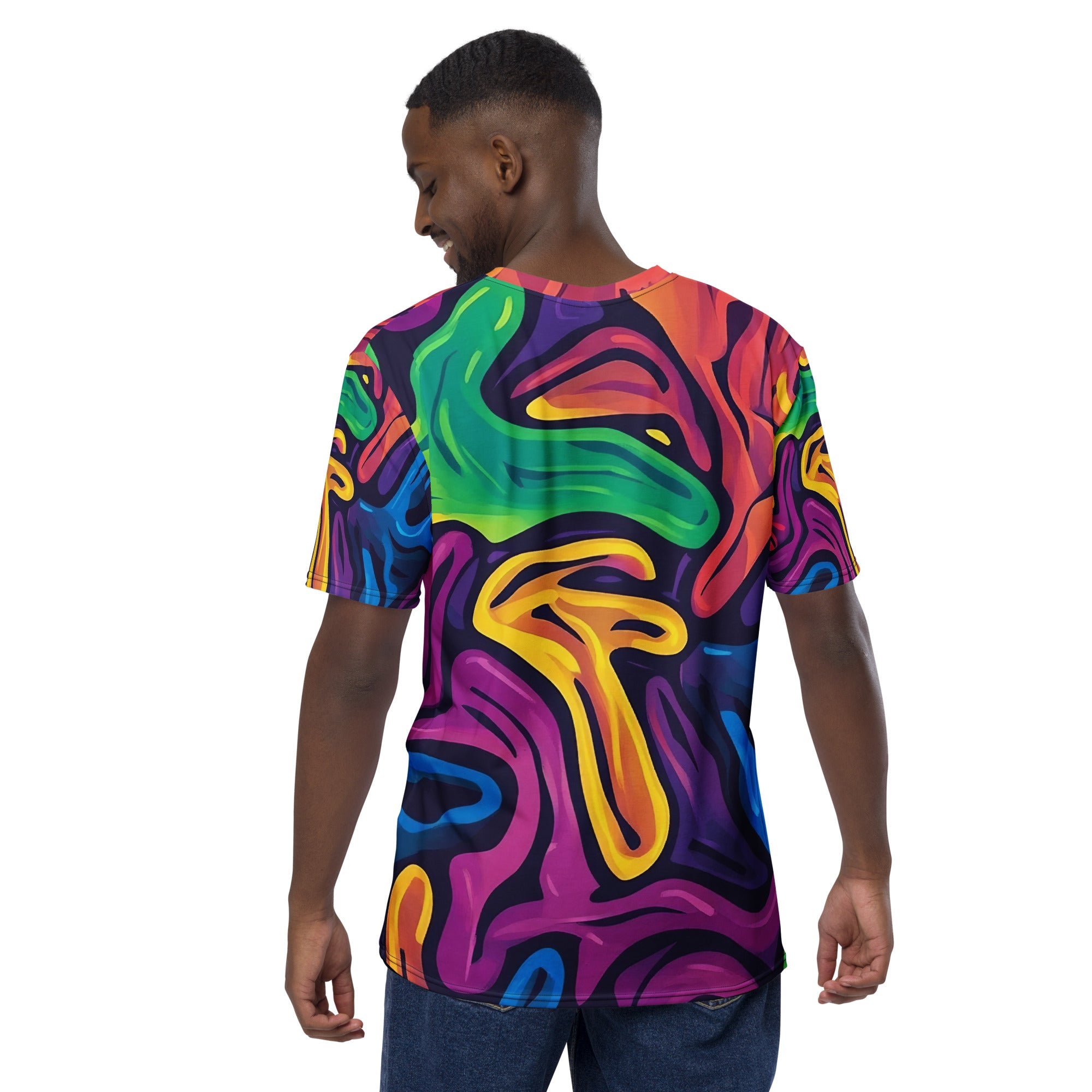 Vibrant African Energy All - Over Print T-Shirt – Bold Tribal Abstract Design - Craig Michael Design